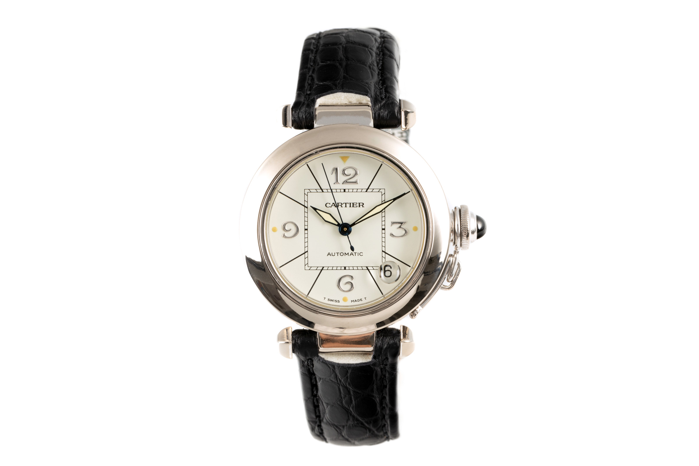 Cartier Pasha 18 ct white gold automatic Kal. 049 Ref. 2308