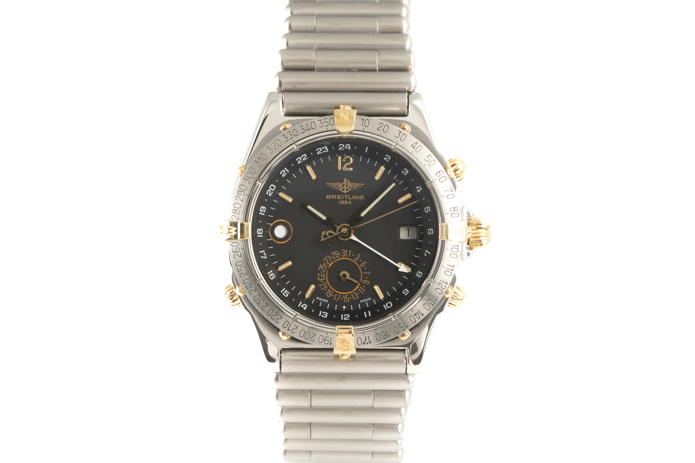 Breitling Duograph chronograph steel / gold automatic Ref. B15047