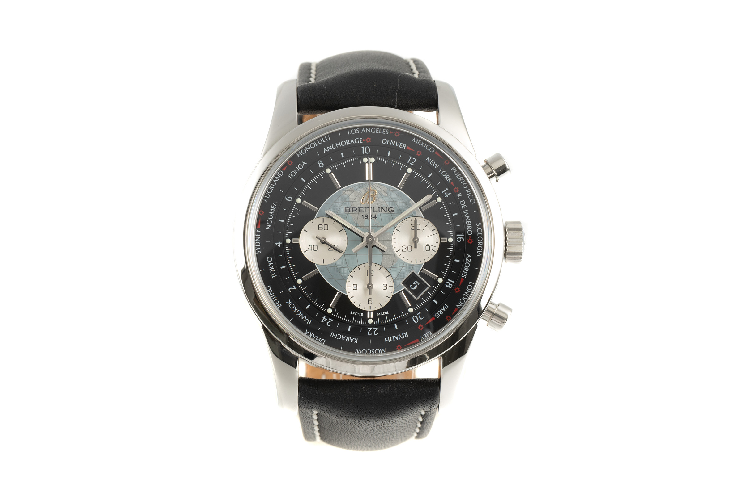 Breitling Transocean chronograph steel automatic Kal. B07 Ref. AB0510