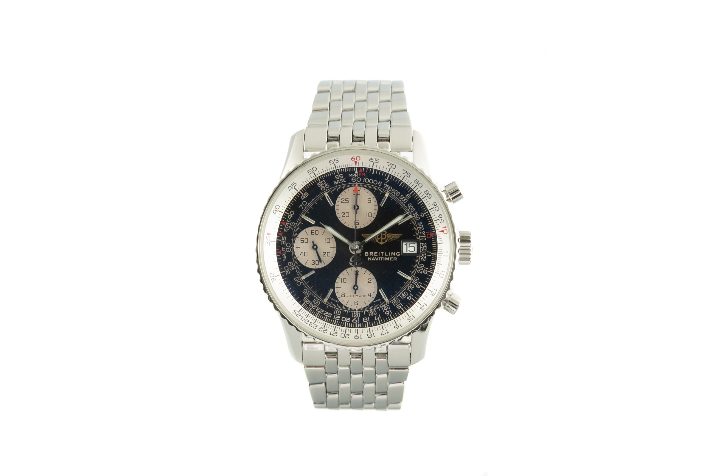 Breitling Old Navitimer chronograph steel automatic Kal. B13 Ref. A13022