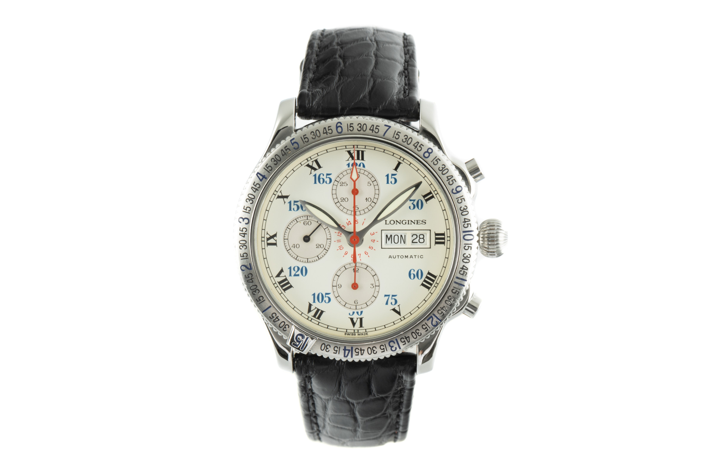 Longines Lindbergh chronograph steel automatic Kal. L674.8 Ref. L2.618.4