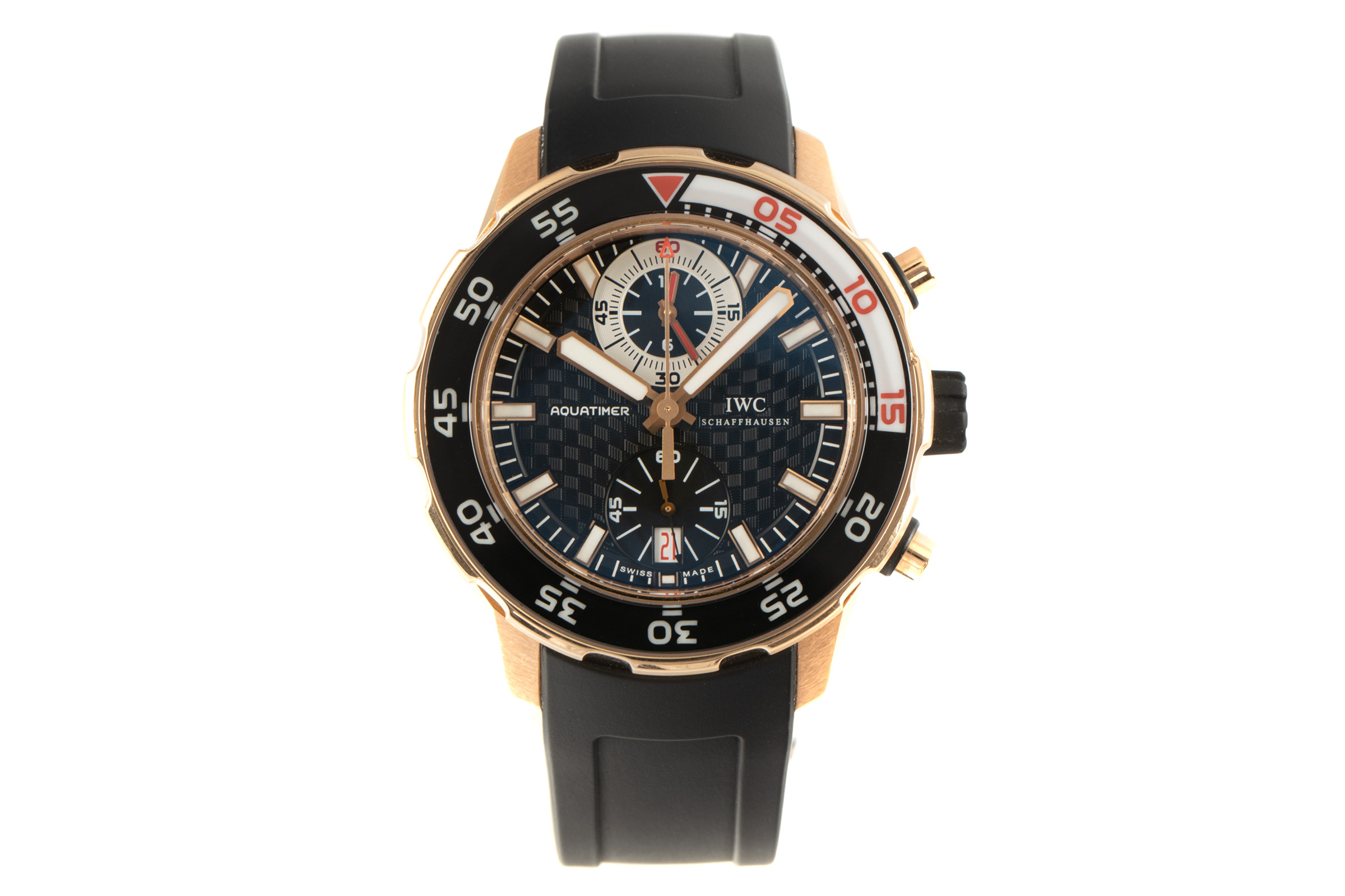 IWC Aquatimer chronograph 18 ct gold automatic Kal. 89360 Ref. 3769