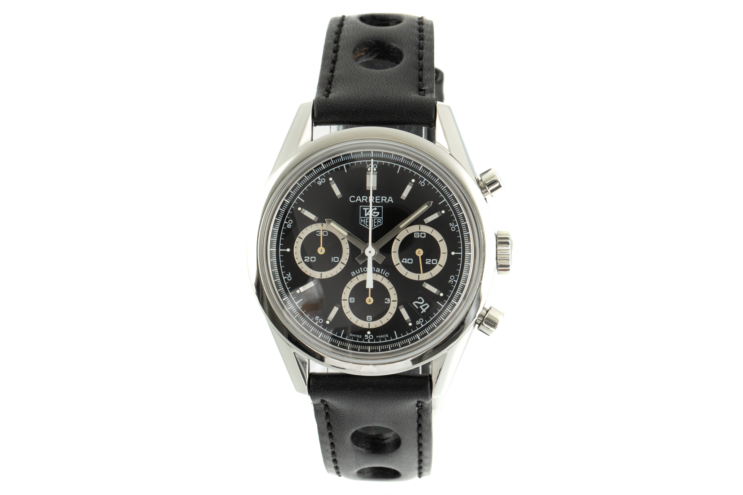 Tag Heuer Carrera chronograph steel automatic Kal. 17 Ref. CV2111