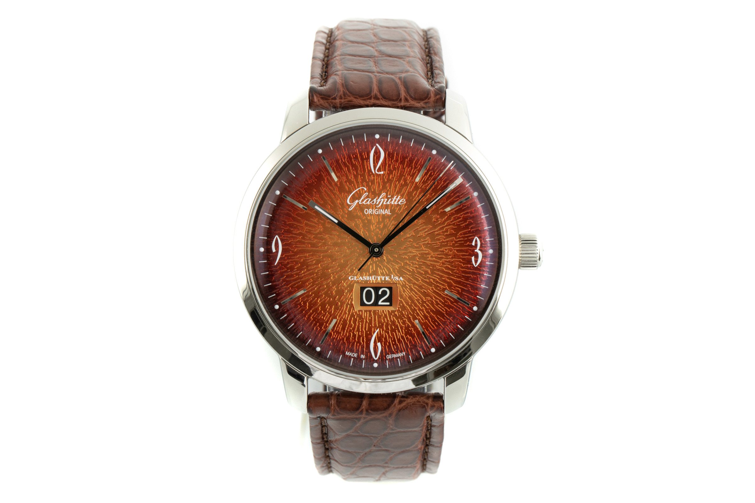 Glashutte Original Senator Sixties steel automatic Kal. GO39.2 Ref. 2-39-47-09-02-04