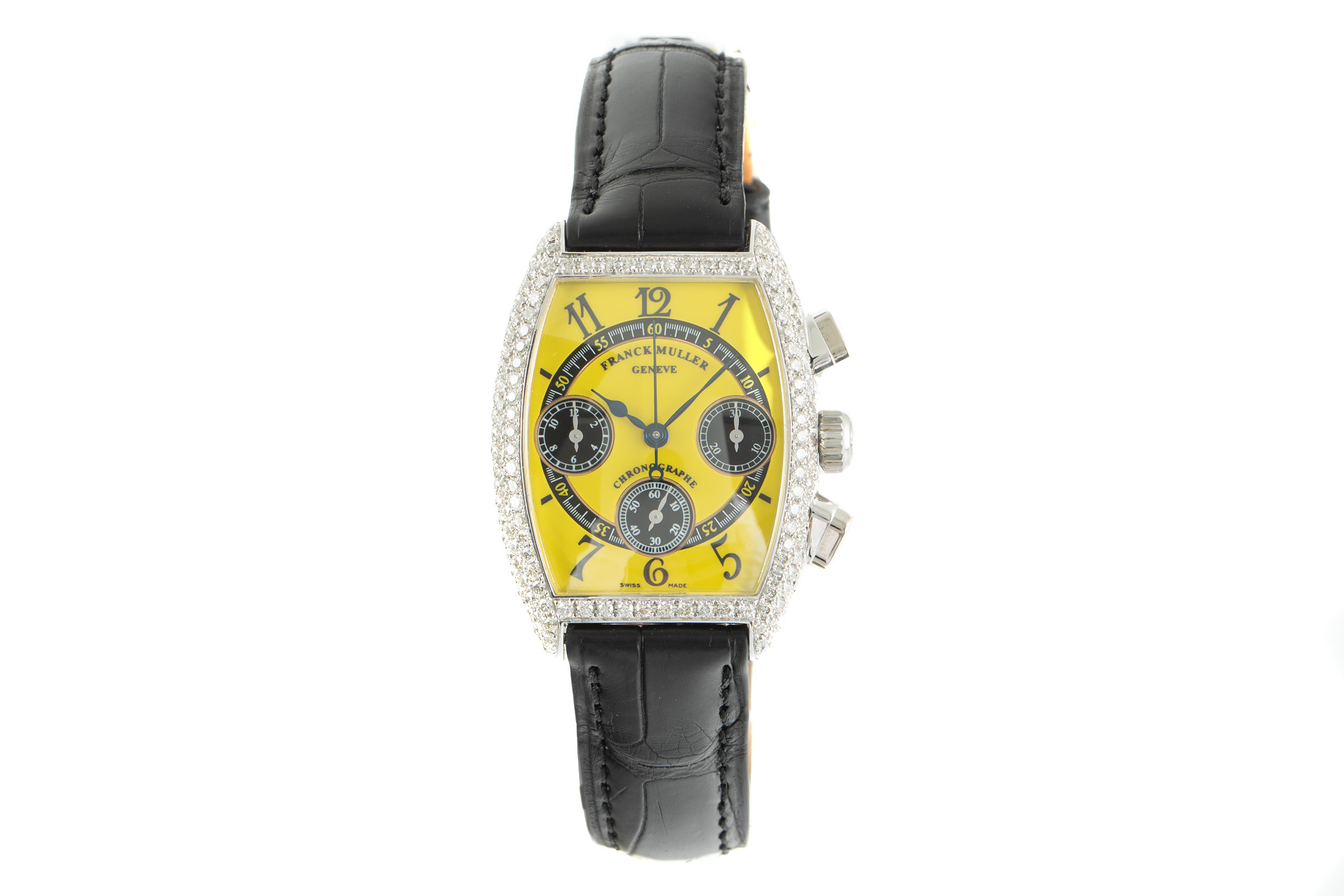 Franck Muller Curvex chronograph steel manual winding Kal. 7501CC Ref. 7502CC