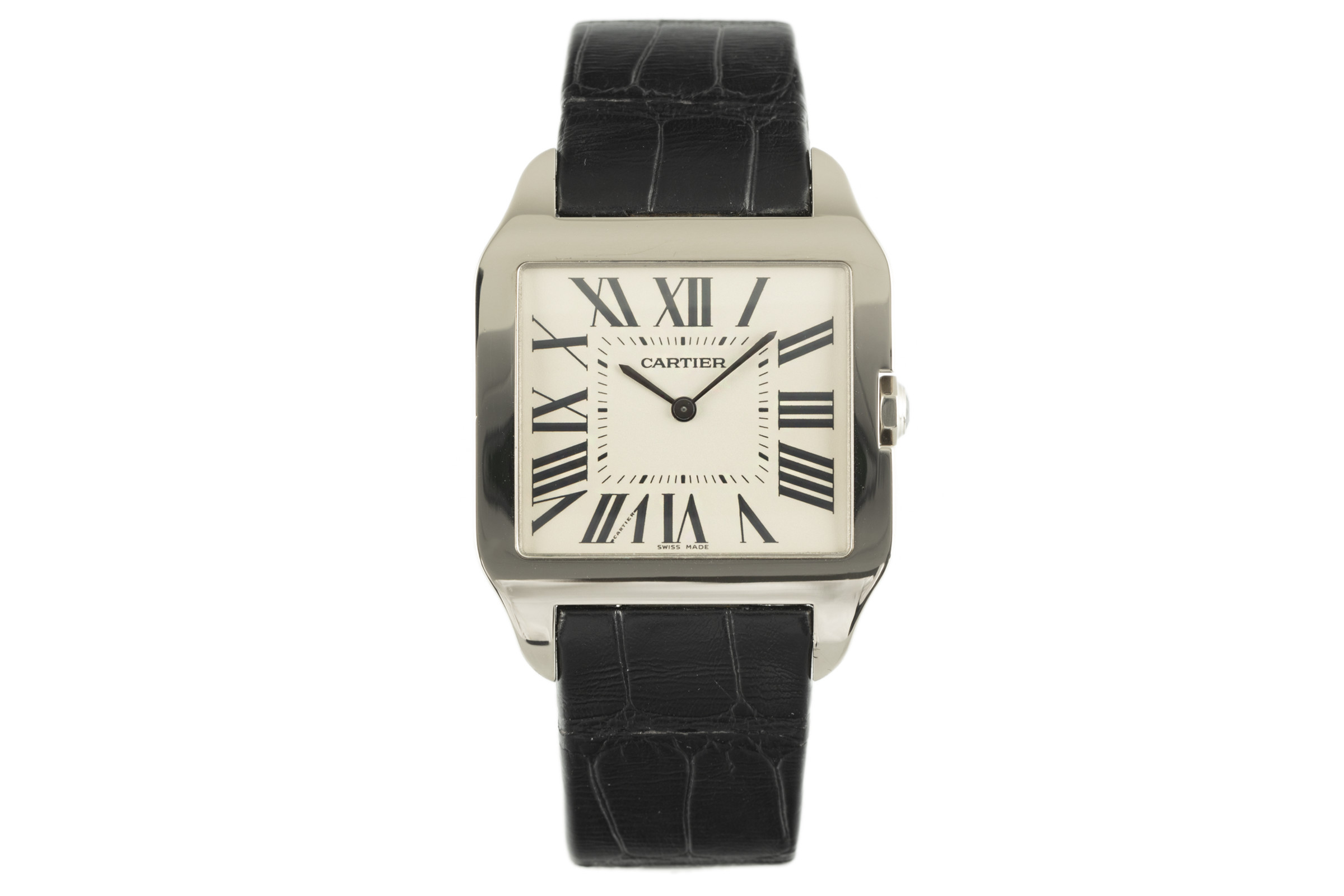 Cartier Santos Dumont 18 ct white gold manual winding Kal. 430MC Ref. 2651