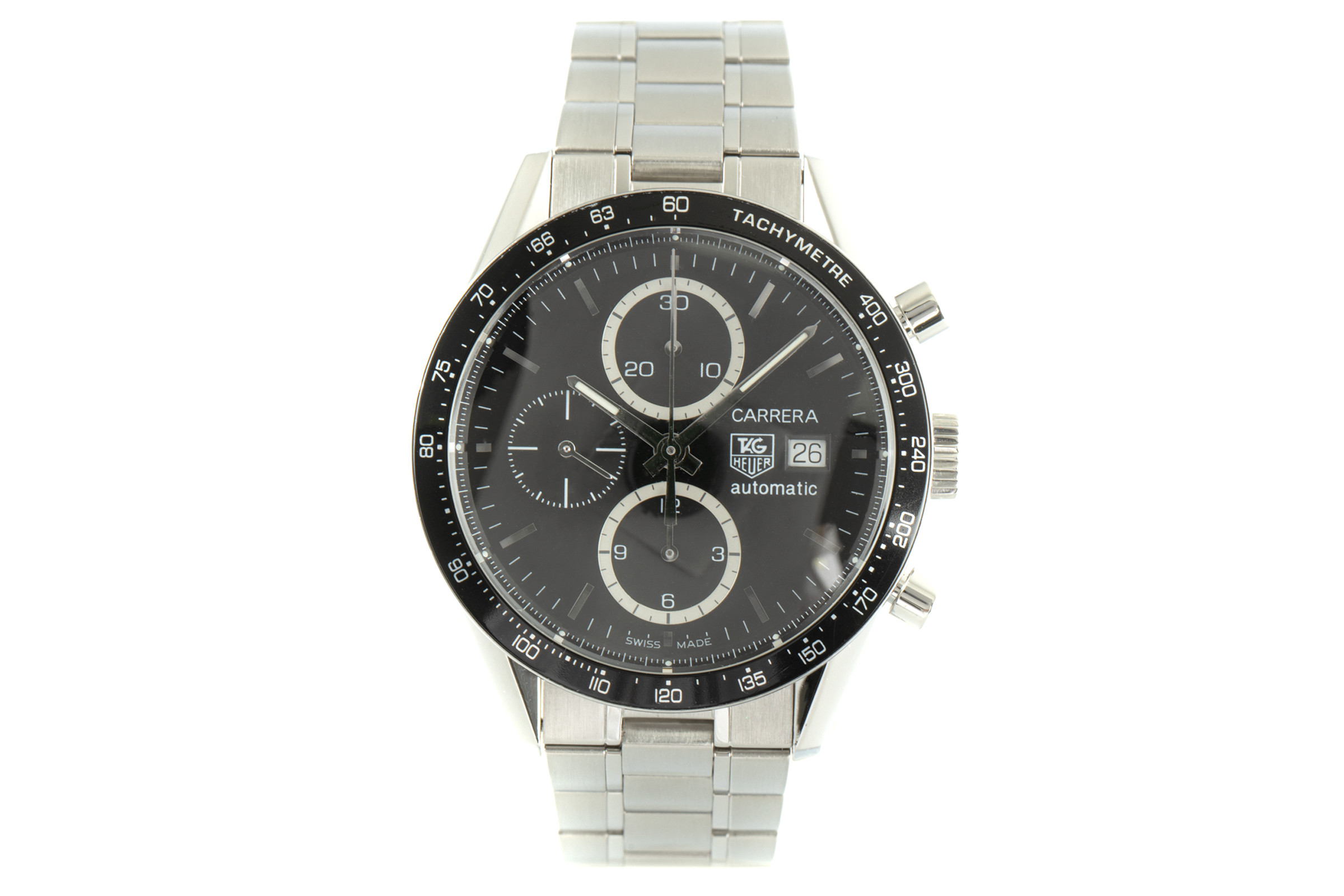 Tag Heuer Carrera chronograph steel automatic Kal. 16 Ref. CV2010