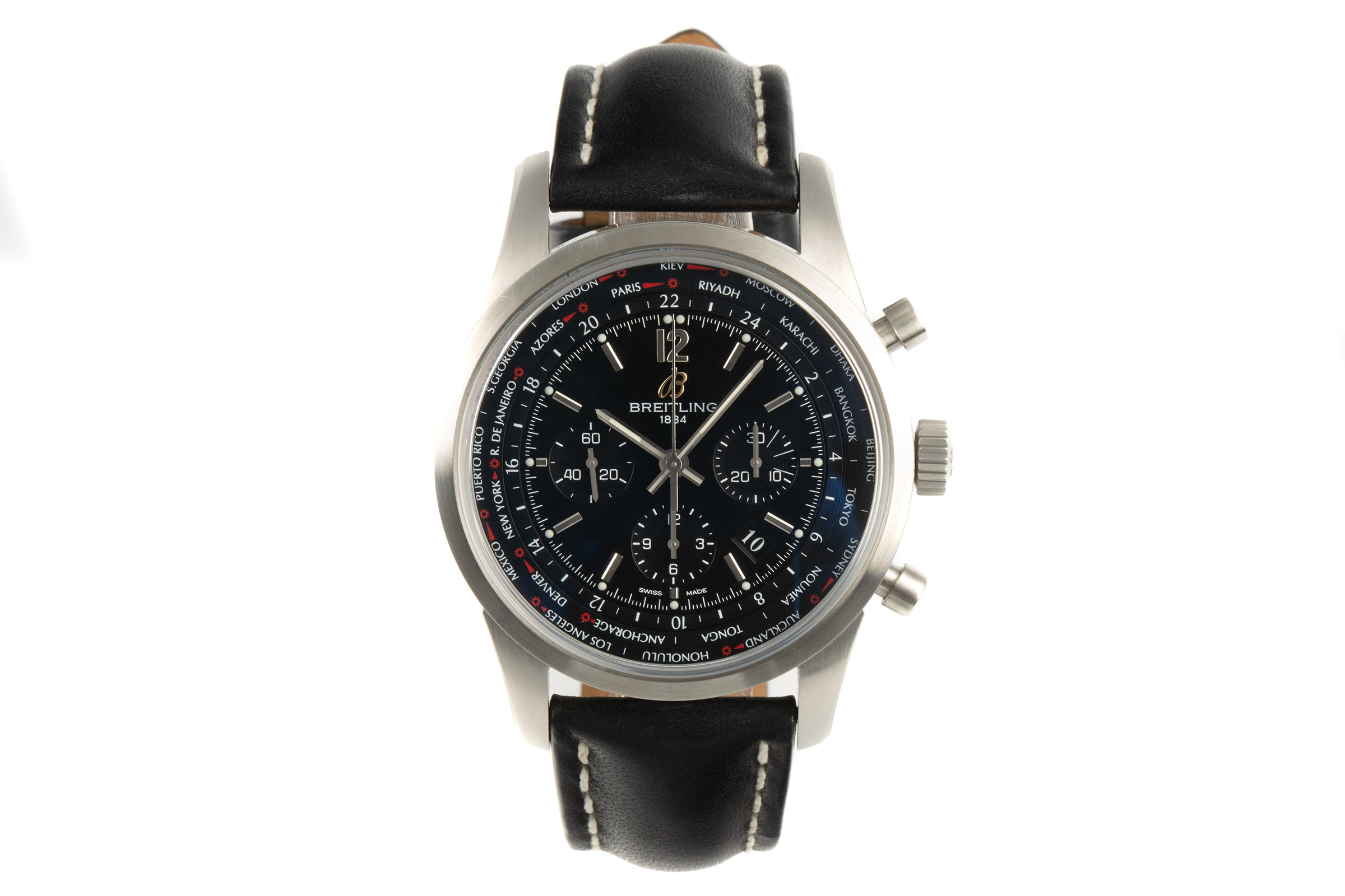 Breitling Transocean chronograph steel automatic Kal. B05 Ref. AB0510
