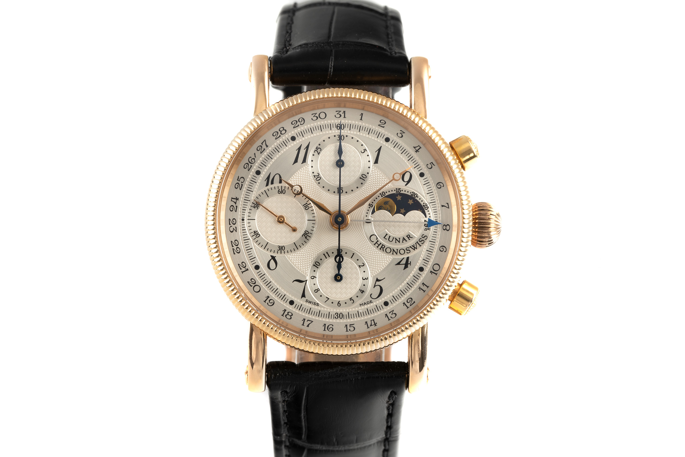 Chronoswiss Lunar chronograph 18 ct gold automatic Kal. C.755 Ref. CH7521R