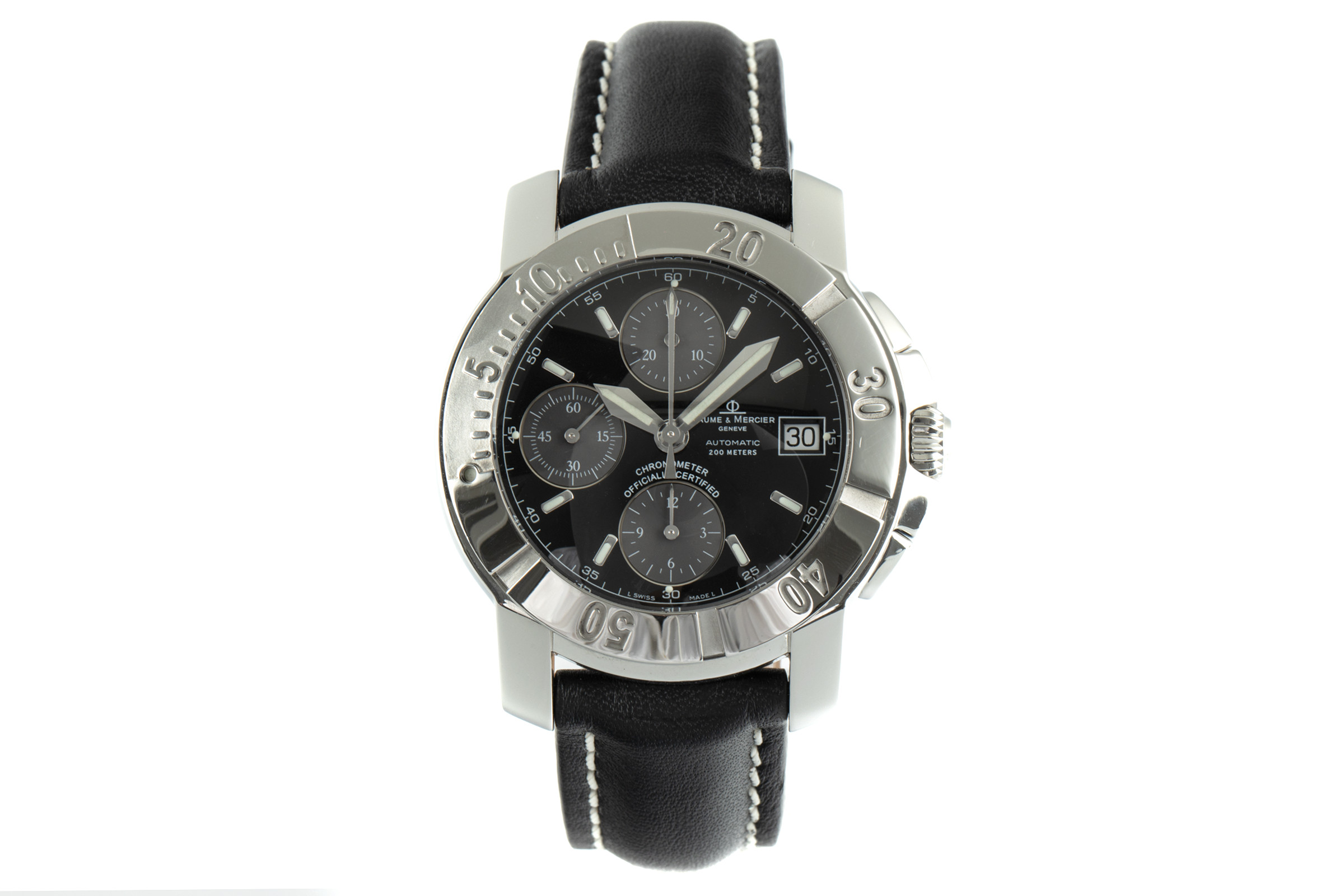 Baume & Mercier Capeland chronograph steel automatic Kal. BM 13750 Ref. 65352