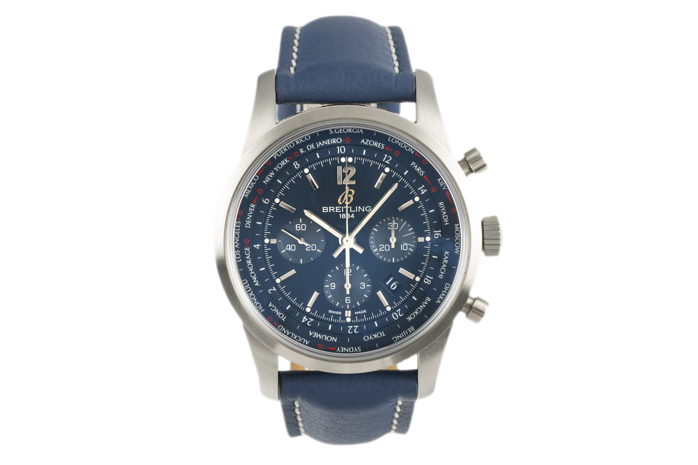 Breitling Transocean chronograph steel automatic Kal. B05 Ref. AB0510