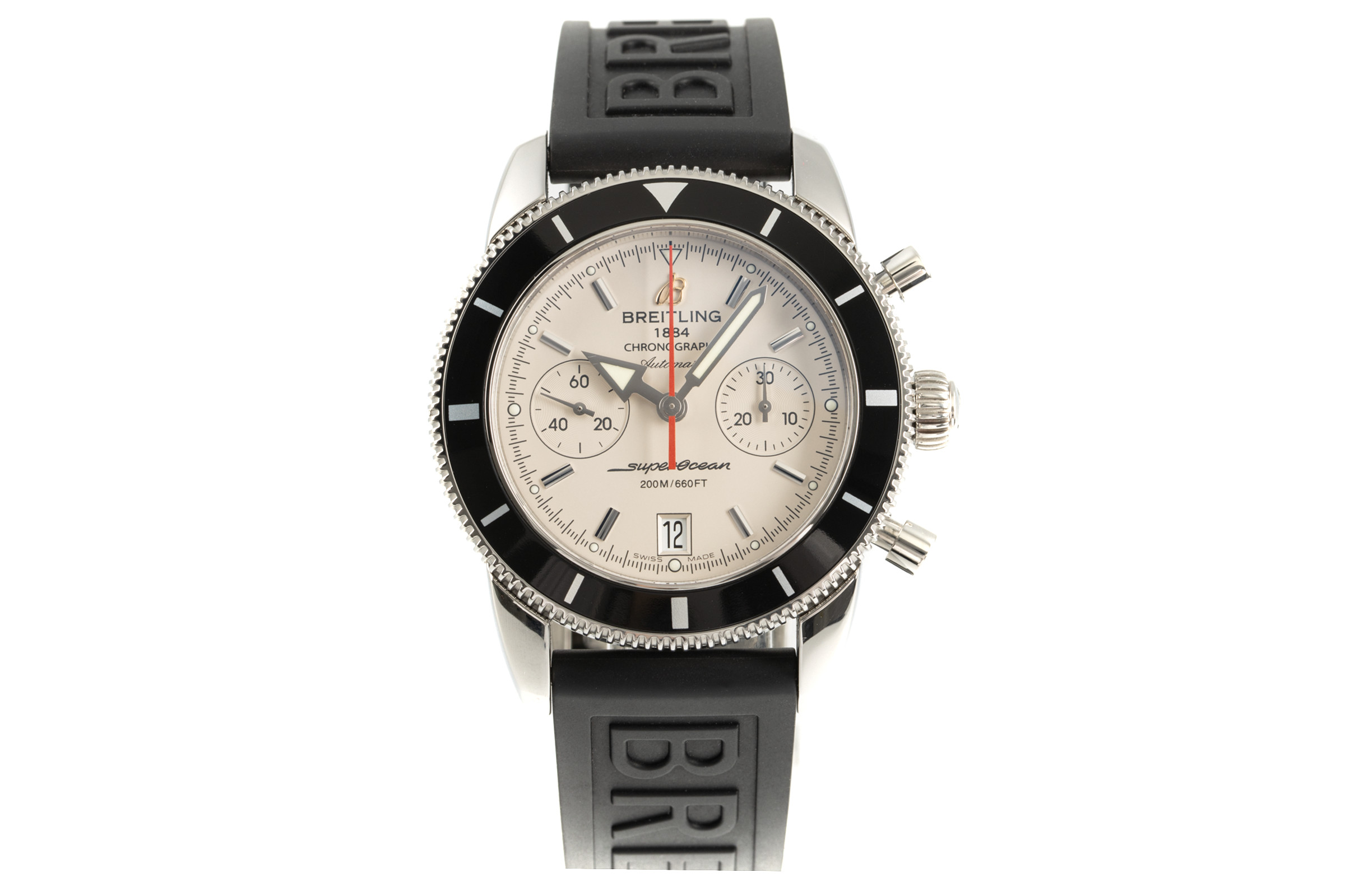 Breitling Superocean chronograph steel automatic Kal. B23 Ref. A23370