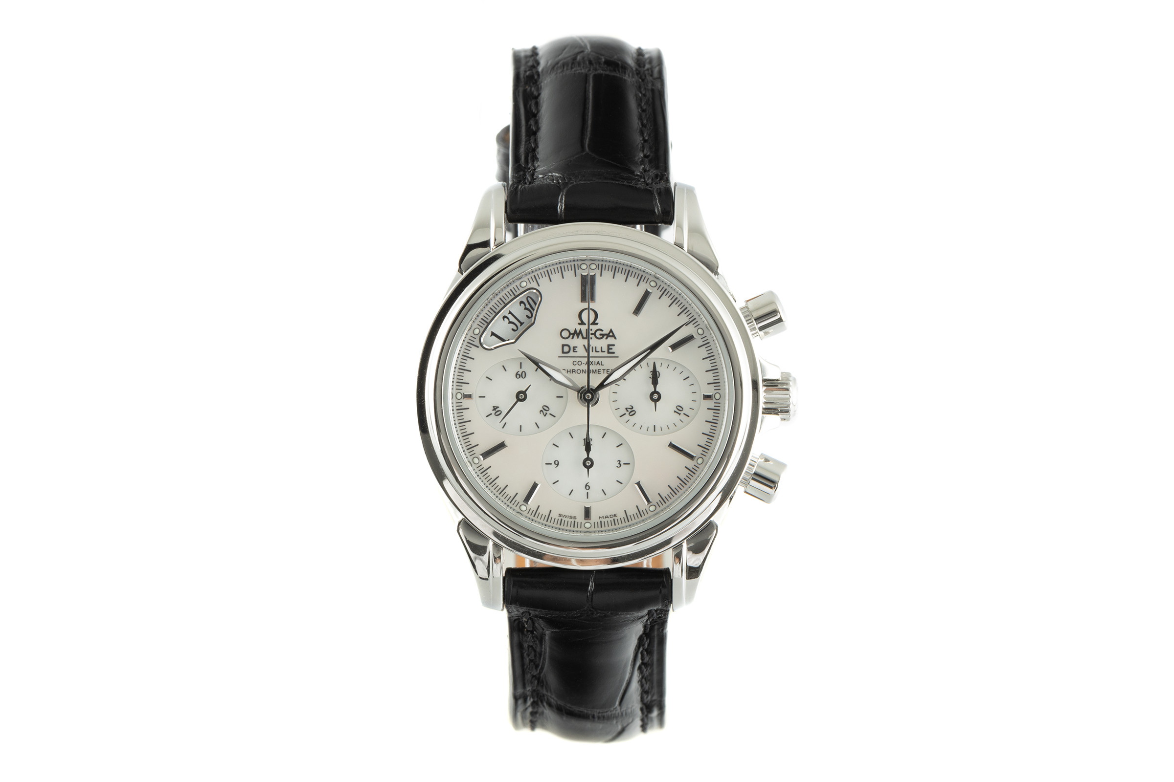 Omega De Ville chronograph steel automatic Kal. 3313 Ref. 4878.70.36
