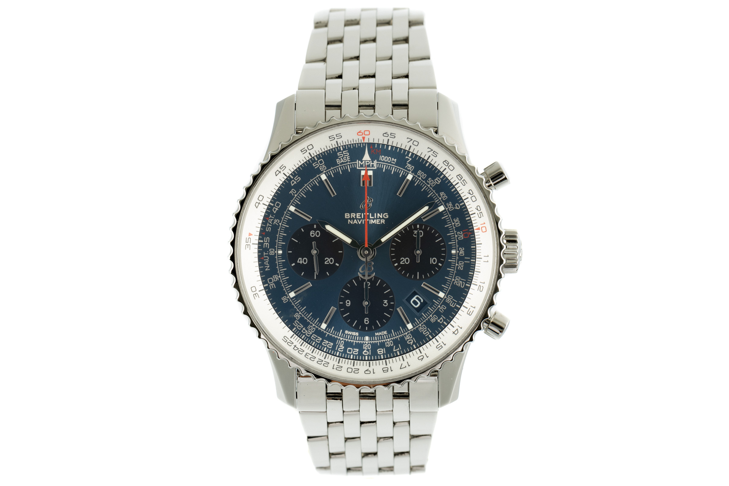 Breitling Navitimer 01 chronograph steel automatic Kal. B01 Ref. AB0121