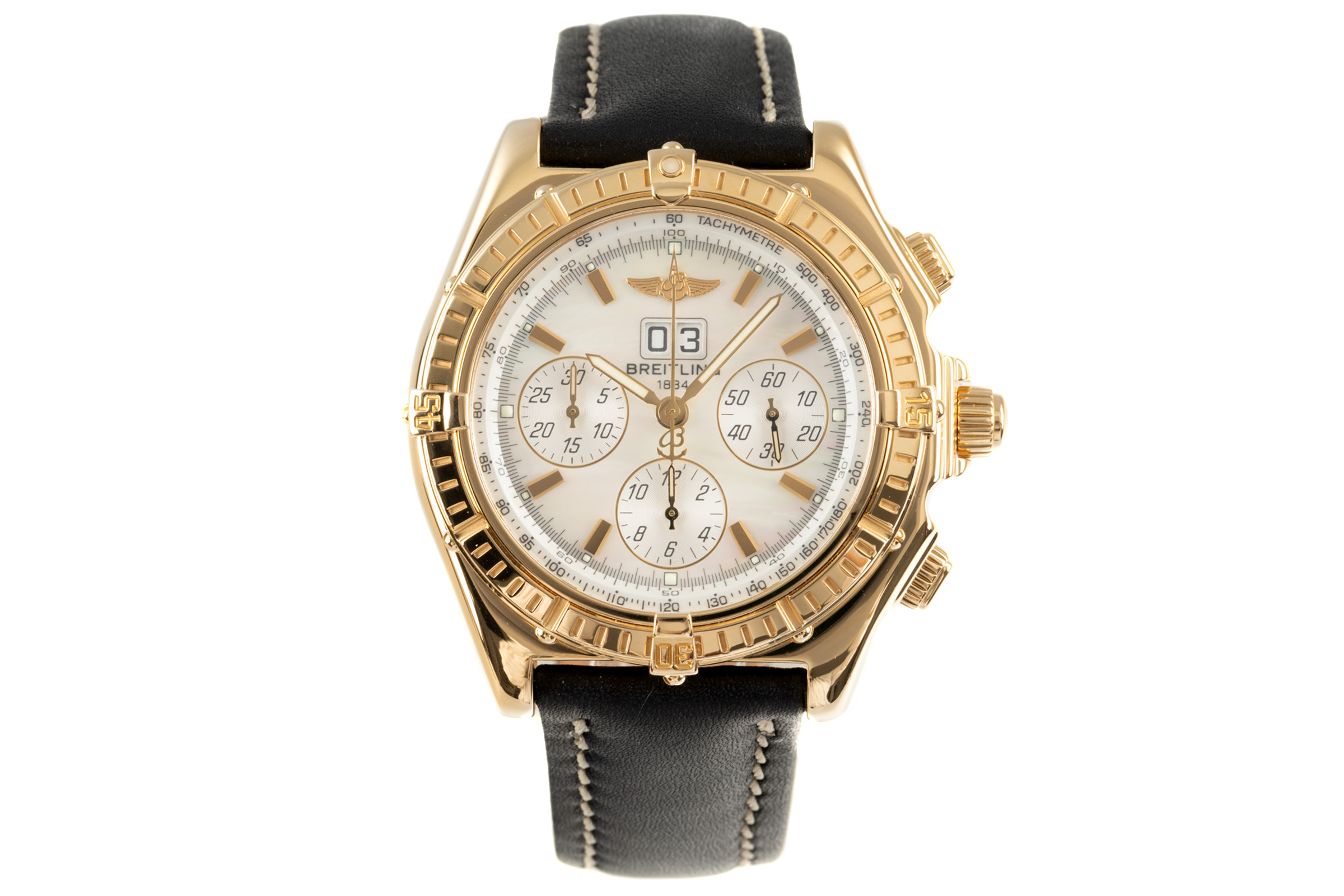 Breitling Crosswind chronograph 18 ct gold automatic Kal. B44 Ref. K44355