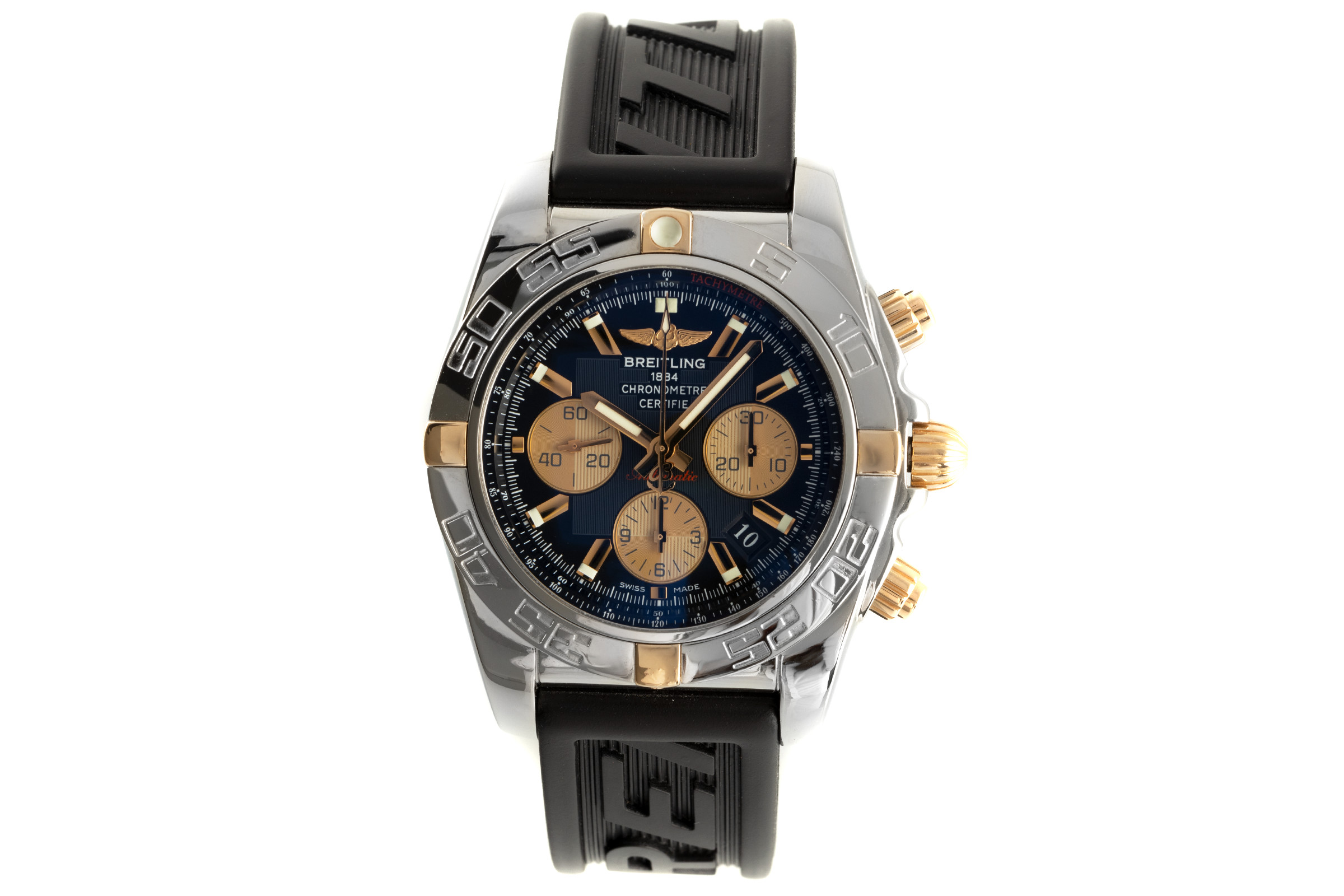 Breitling Chronomat chronograph steel / gold automatic Kal. B01 Ref. IB0110