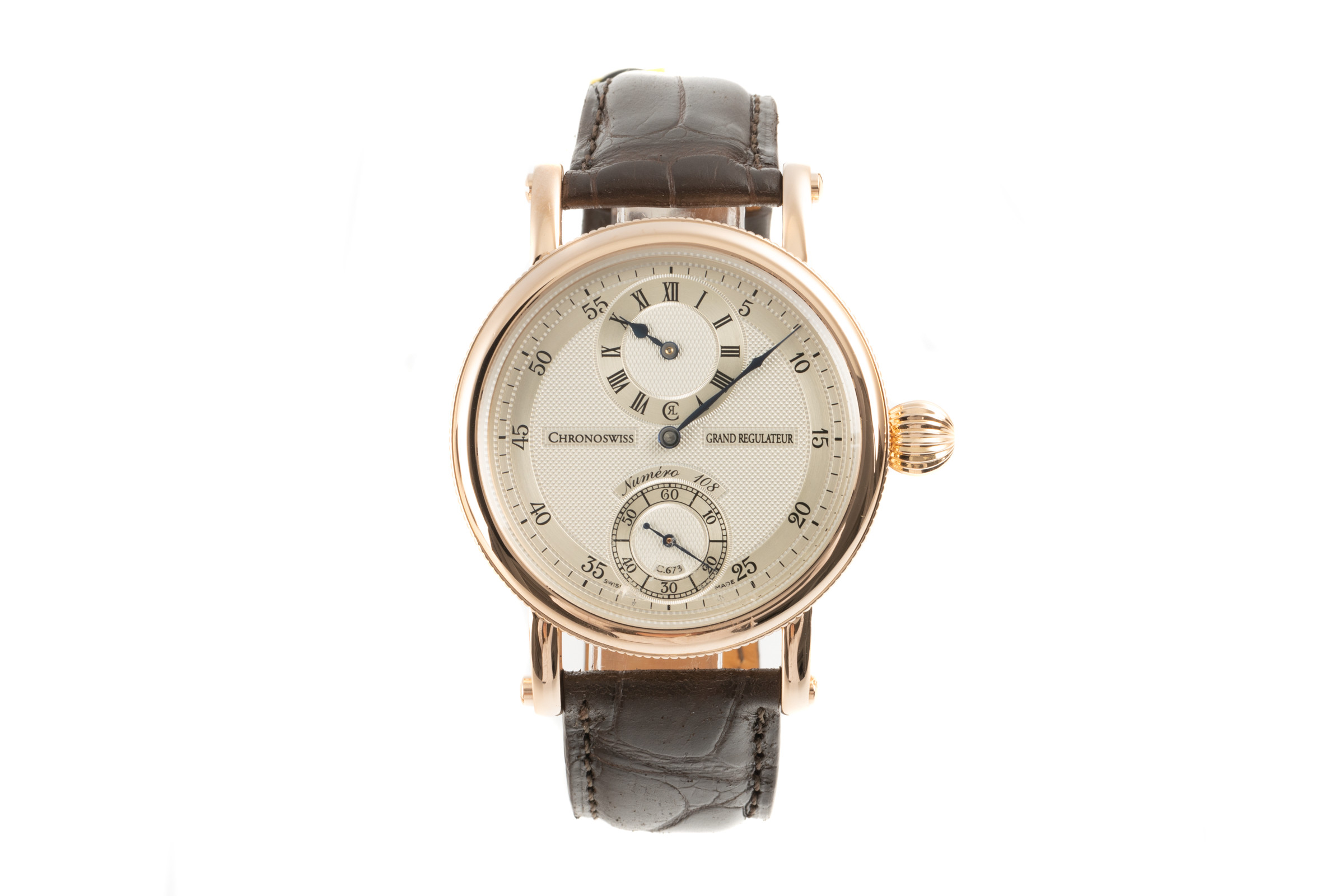 Chronoswiss Grand Regulateur 18 ct red gold manual winding Kal. 673 Ref. CH6721R