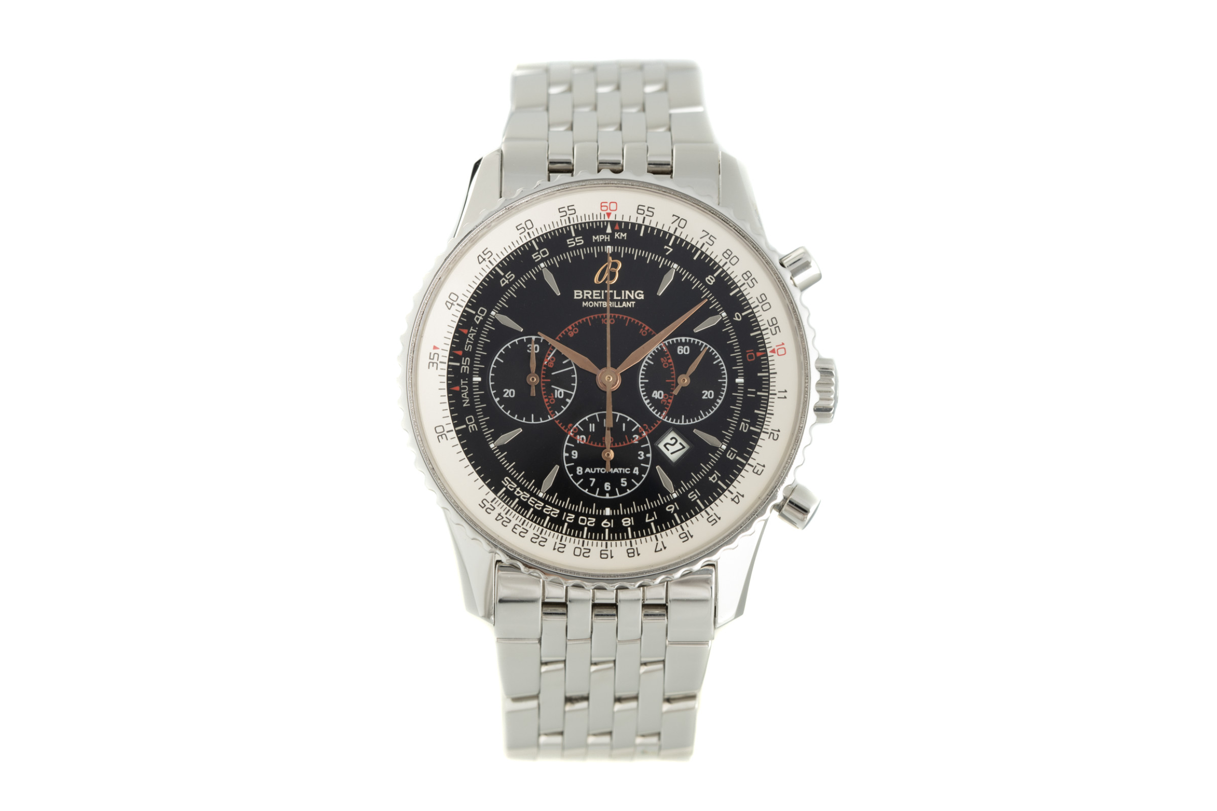 Breitling Montbrillant chronograph steel automatic Kal. B41 Ref. A41370