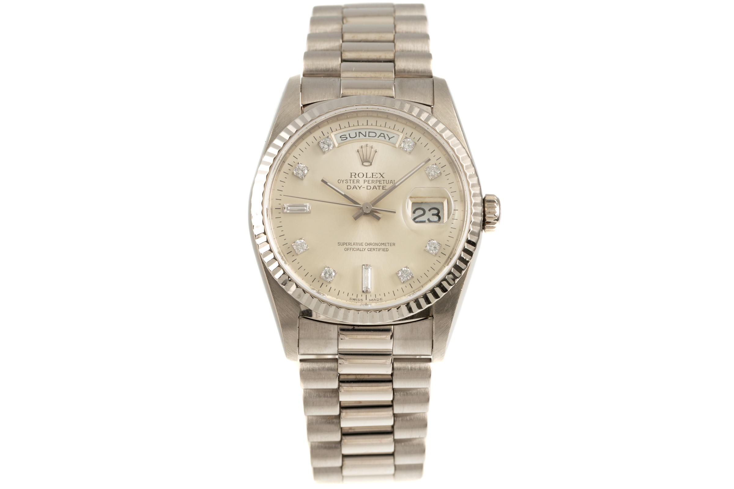 Rolex Day-Date 18 ct white gold automatic Kal. 3155 Ref. 18239
