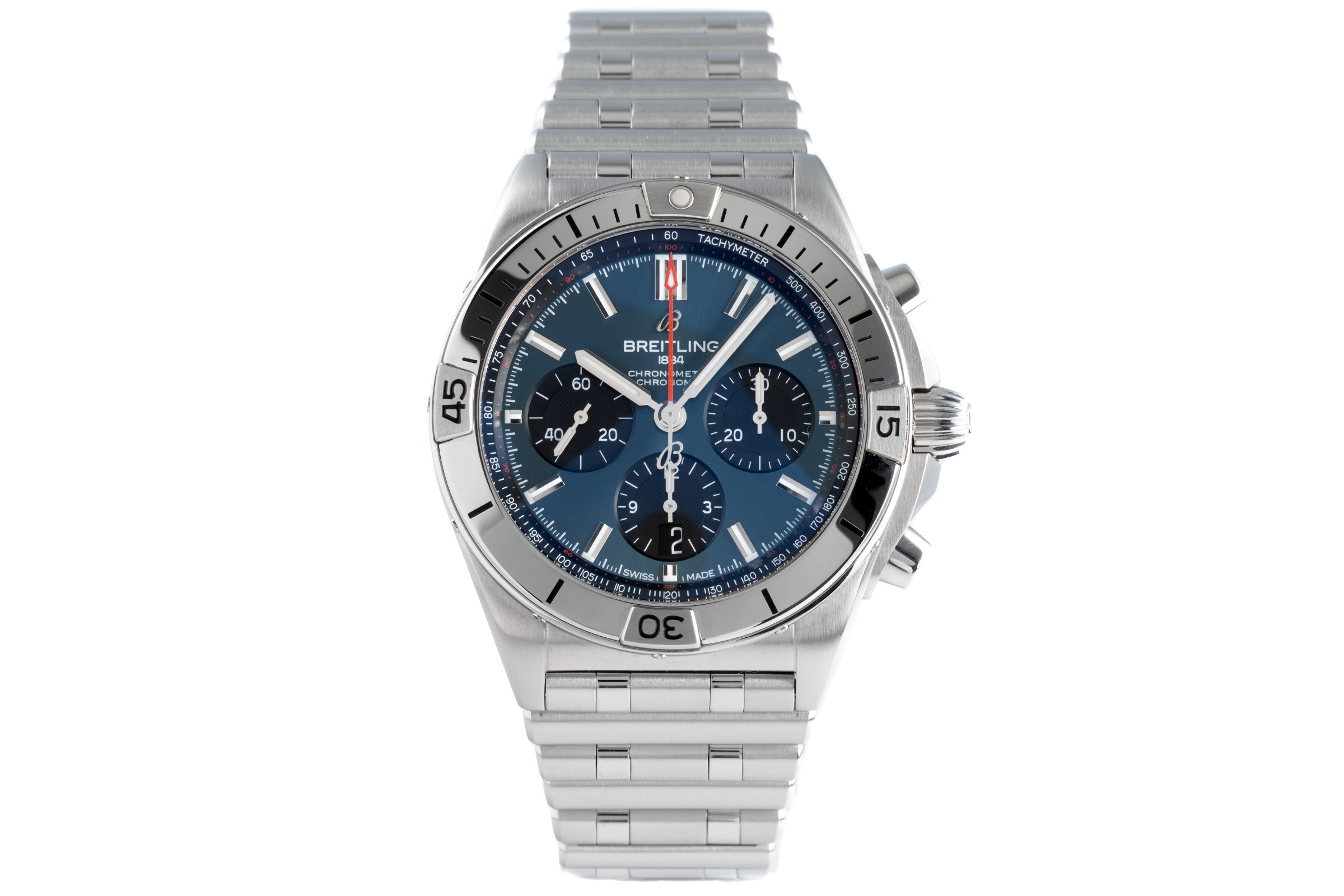 Breitling Chronomat chronograph steel automatic Kal. B01 Ref. AB0134