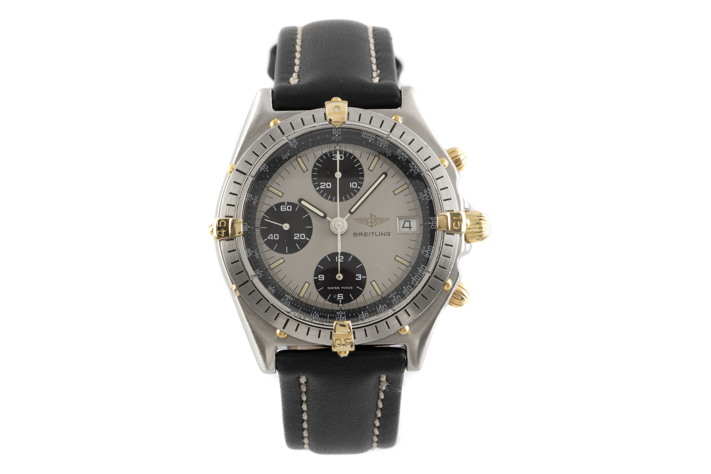Breitling Chronomat chronograph gilt steel automatic Kal. B81 Ref. A81950