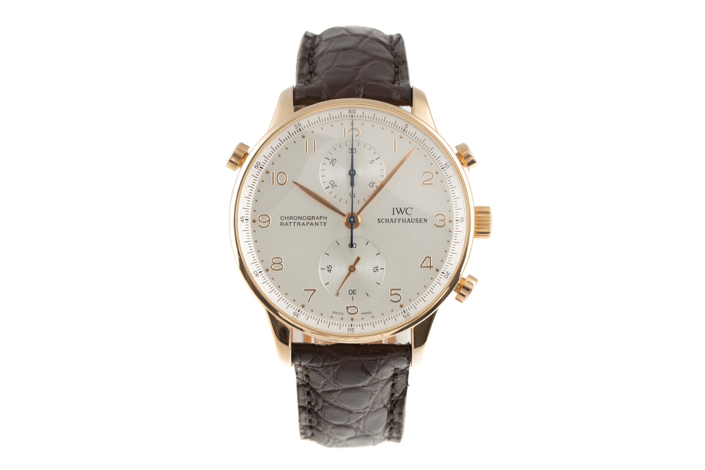IWC Portugieser chronograph 18 ct gold manual winding Kal. C.76240 Ref. IW3712