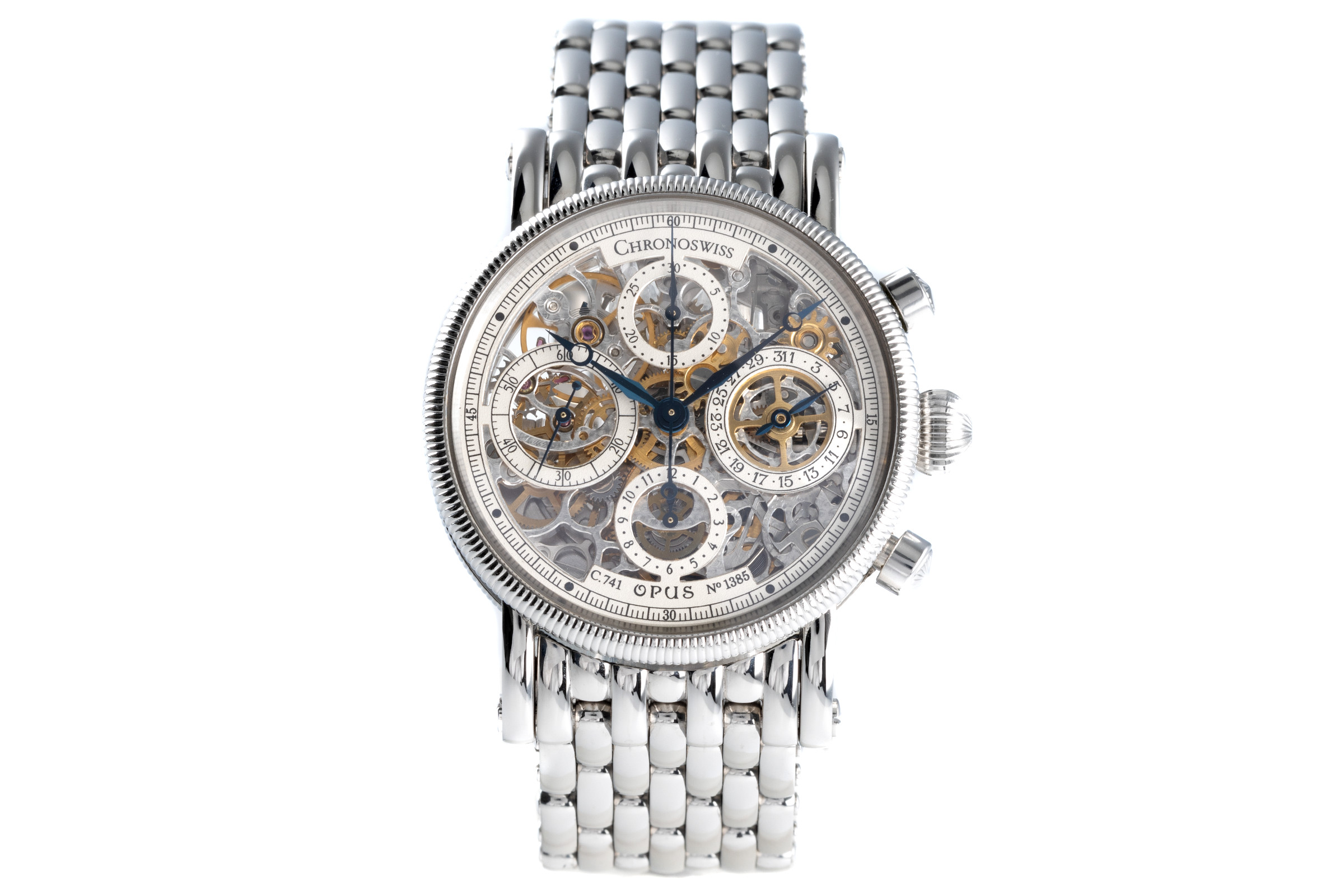 Chronoswiss Opus chronograph steel automatic Kal. C.741S Ref. CH7523 S