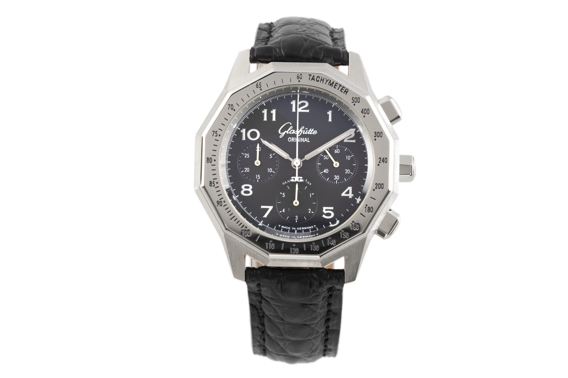 Glashutte Original Sport chronograph steel automatic Kal. GUB 39 Ref. 10-66-07-10-04