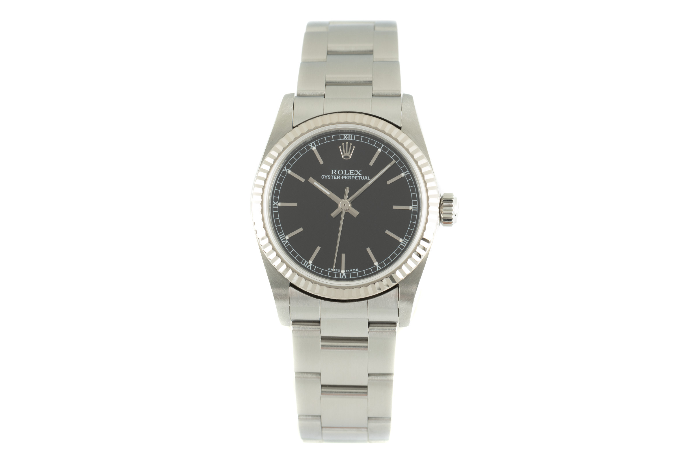 Rolex Oyster Perpetual steel / white gold automatic Kal. 2230 Ref. 77014