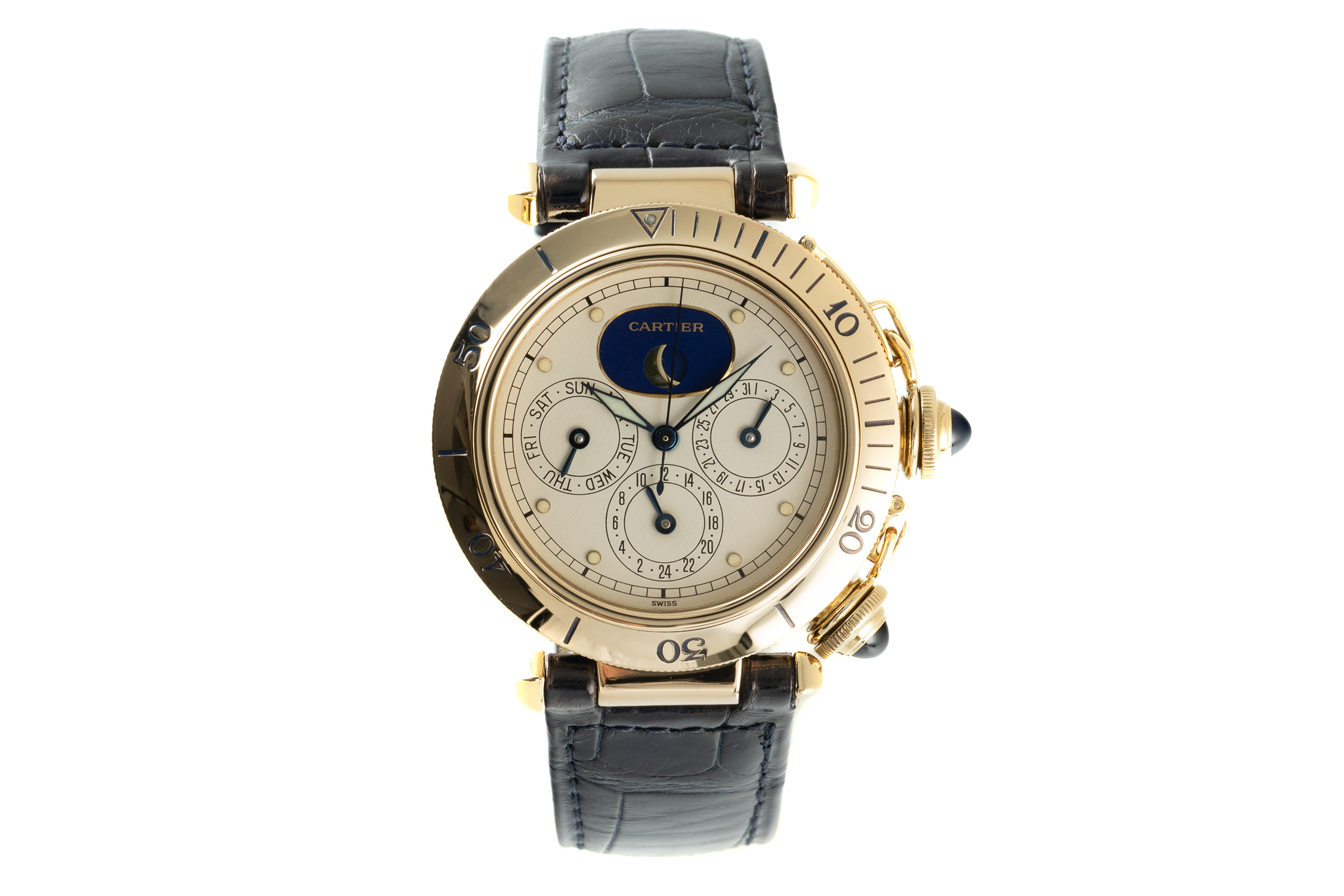 Cartier Pasha 18 ct gold quartz Kal. 606 Ref. 30002