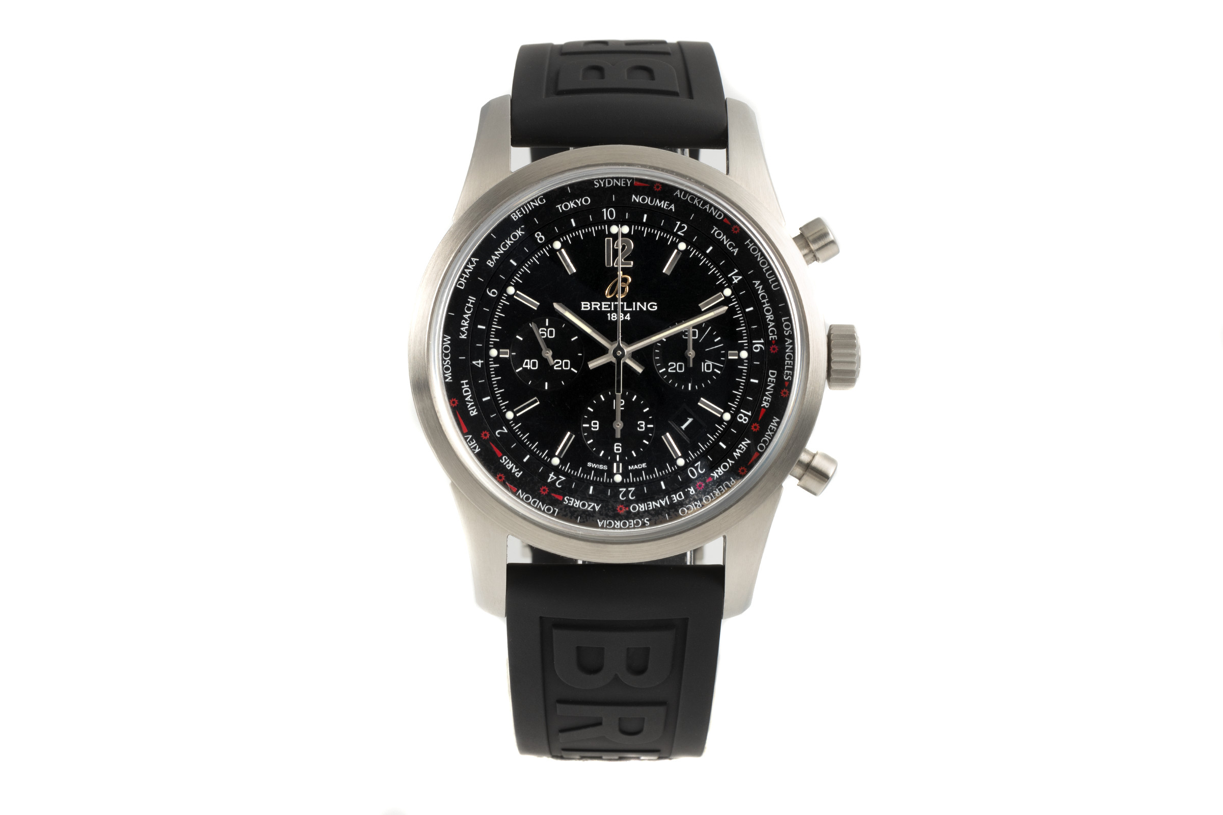 Breitling Transocean chronograph steel automatic Kal. B05 Ref. AB0510