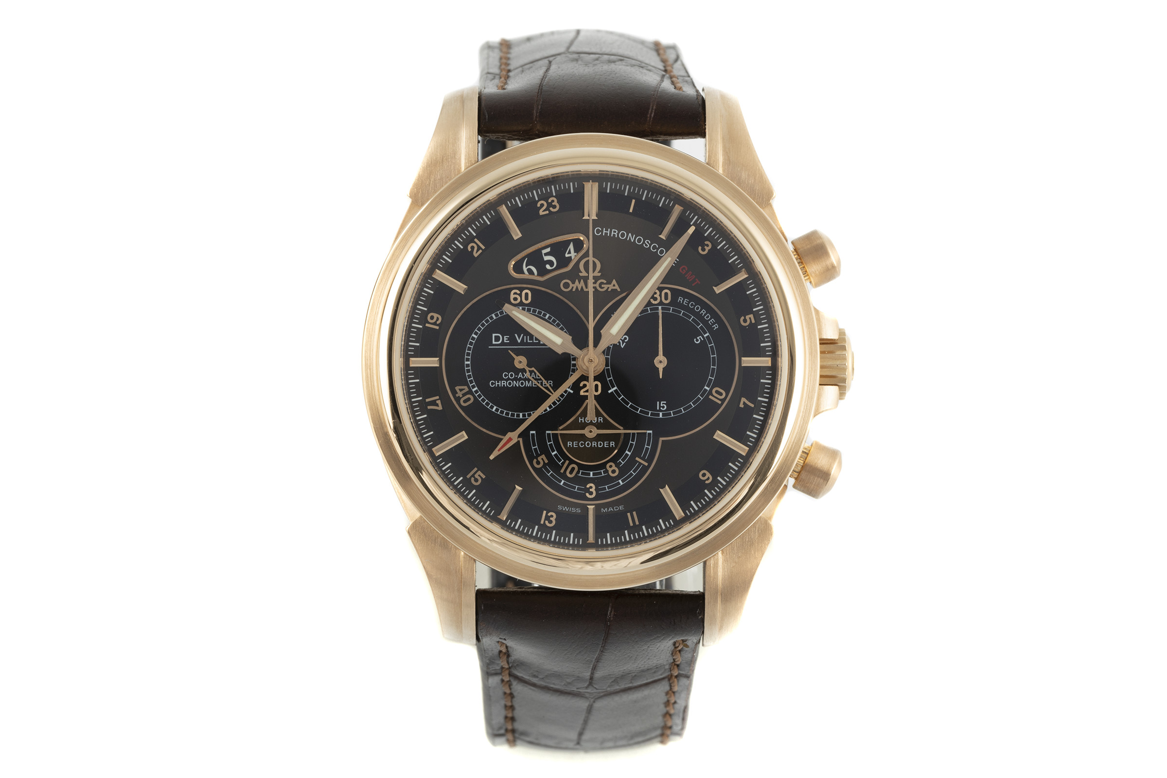 Omega De Ville chronograph 18 ct red gold automatic Kal. 3603 Ref. 422.53.44.52.13.001