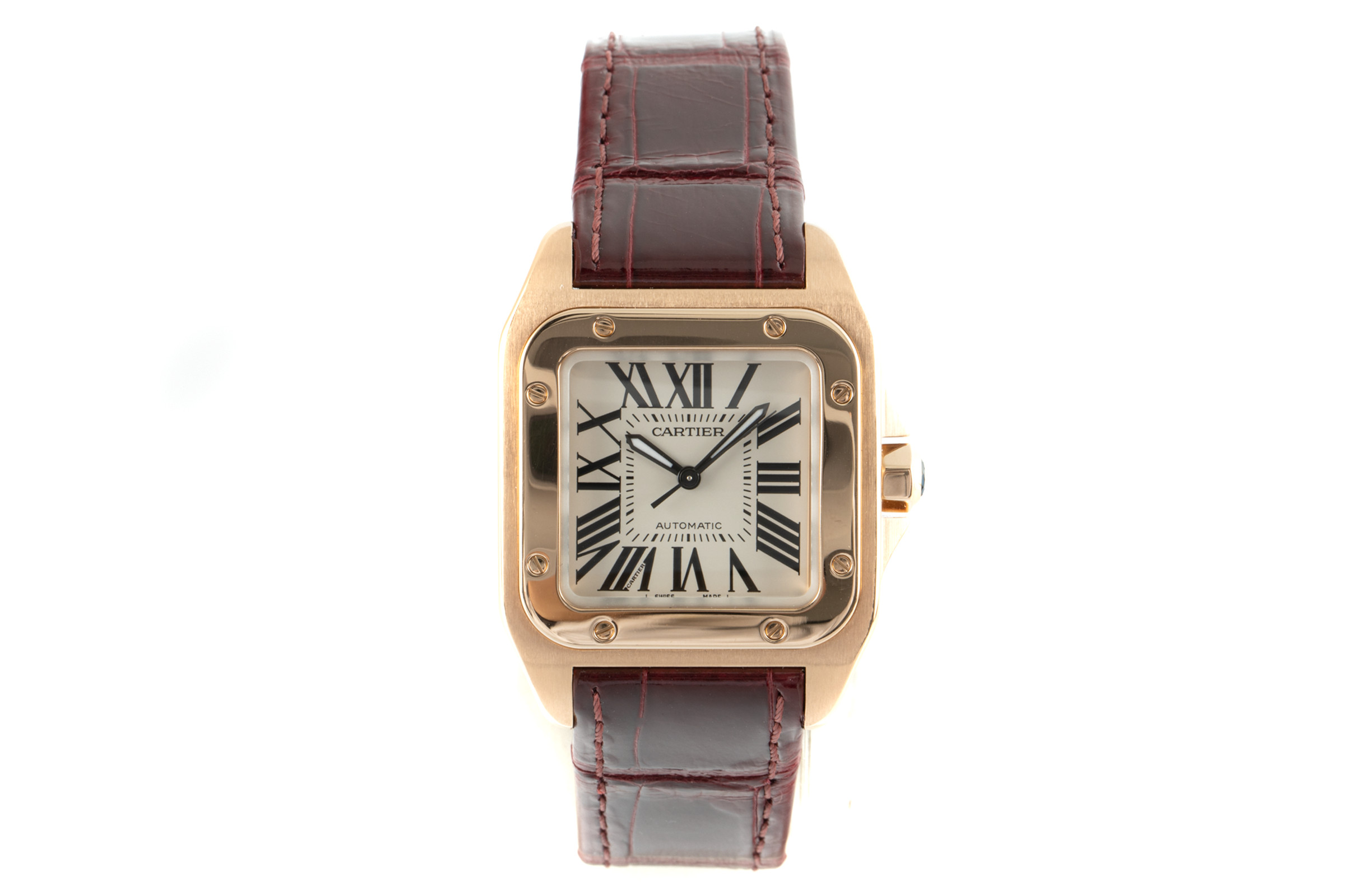 Cartier Santos 100 18 ct gold automatic Kal. 076 Ref. 2879