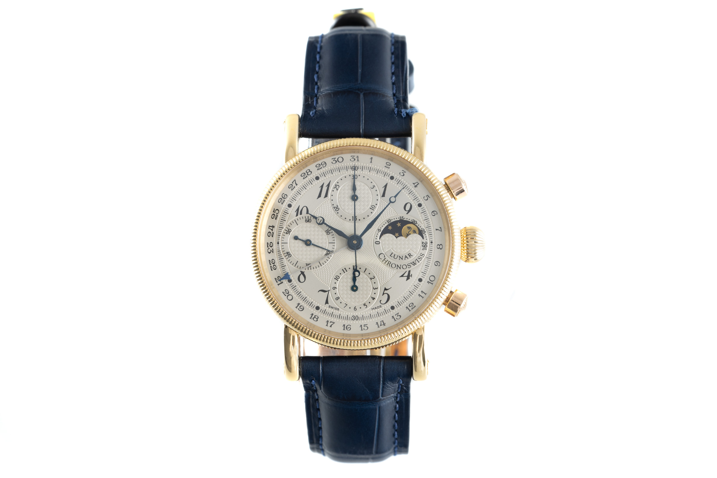 Chronoswiss Lunar chronograph 18 ct gold automatic Kal. C.741 Ref. CH7521