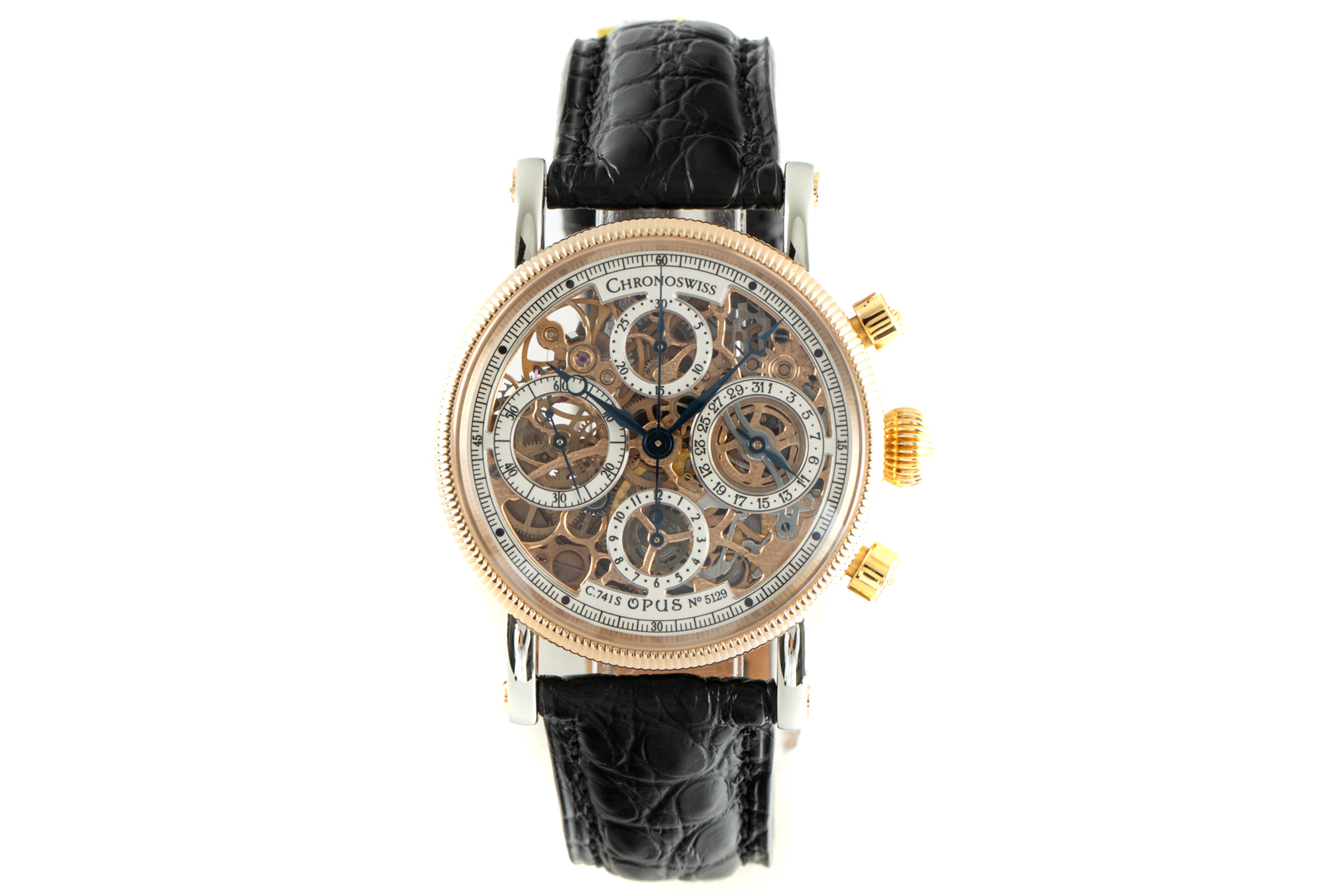Chronoswiss Opus chronograph steel / gold automatic Kal. C.7415 Ref. CH7522R