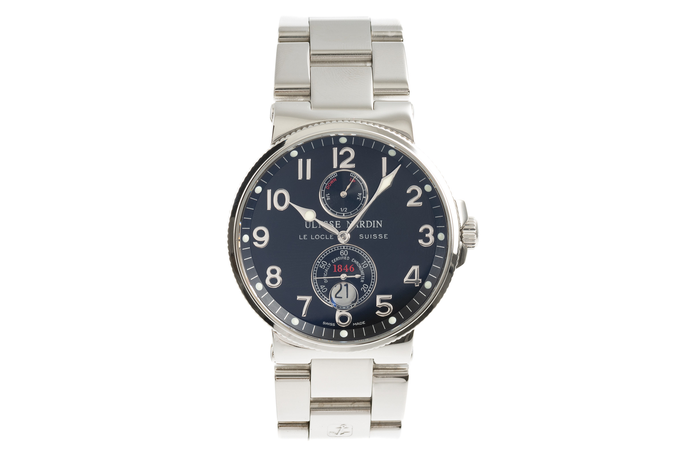 Ulysse Nardin Marine Chronometer steel automatic Ref. 263-33