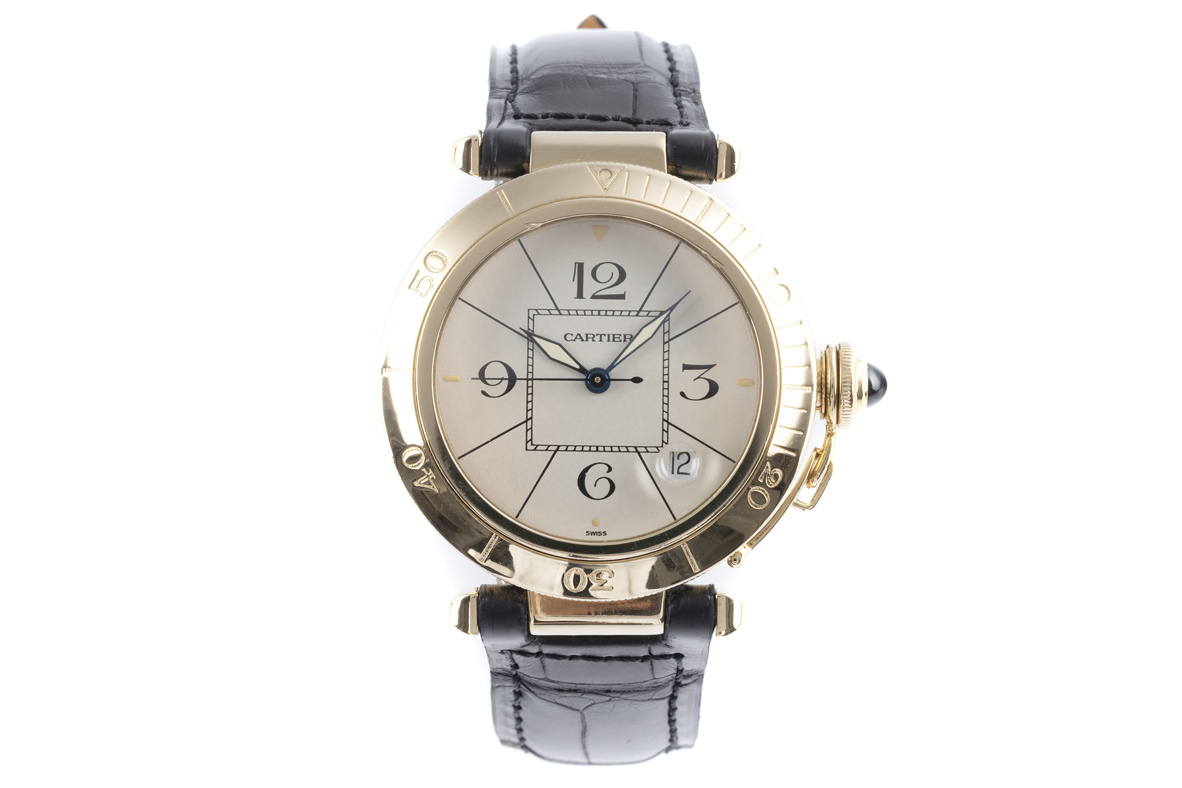 Cartier Pasha 18 ct gold automatic Kal. 020.06 Ref. 820903