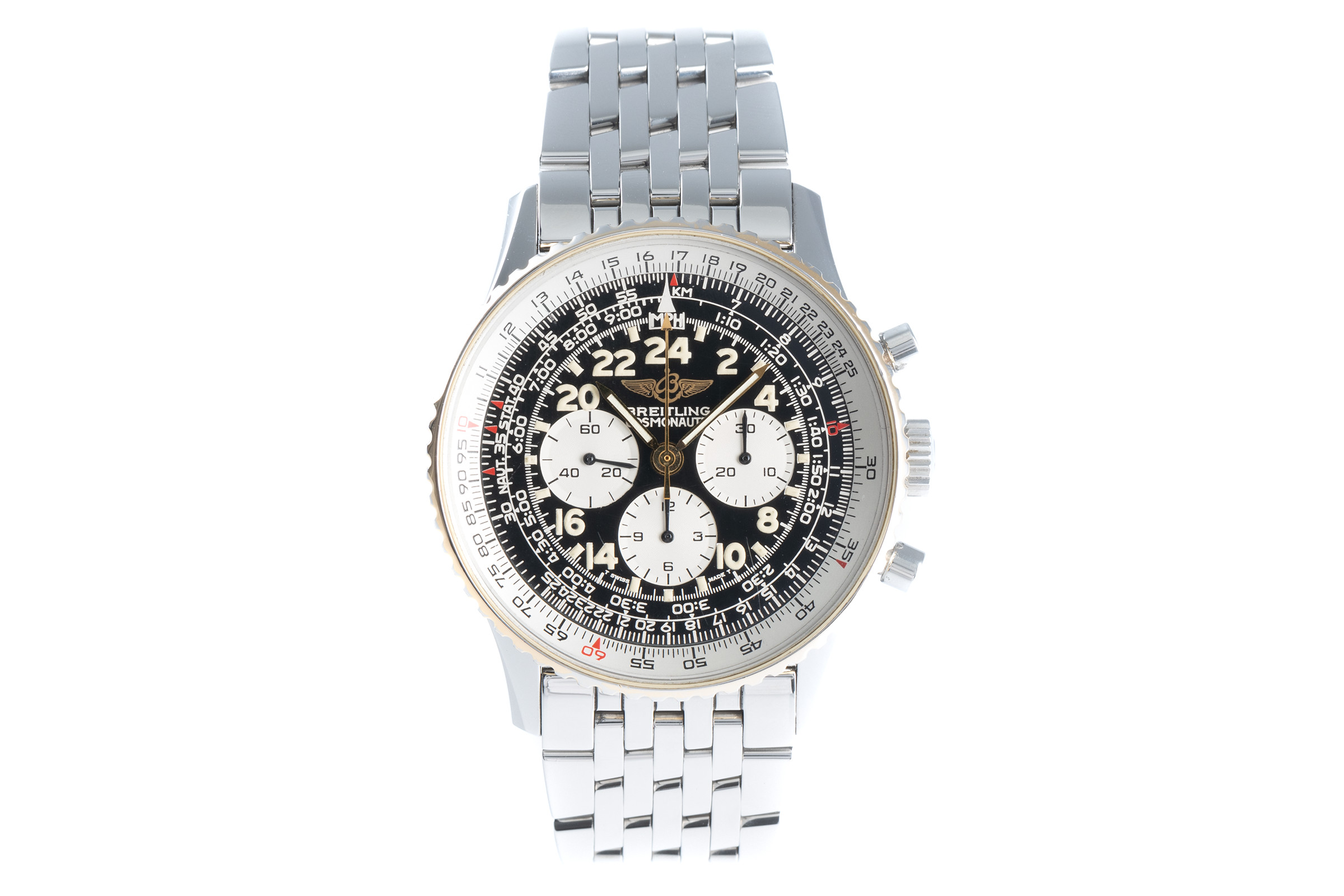 Breitling Navitimer Cosmonaute chronograph steel / gold manual winding Ref. B12019, 81600F