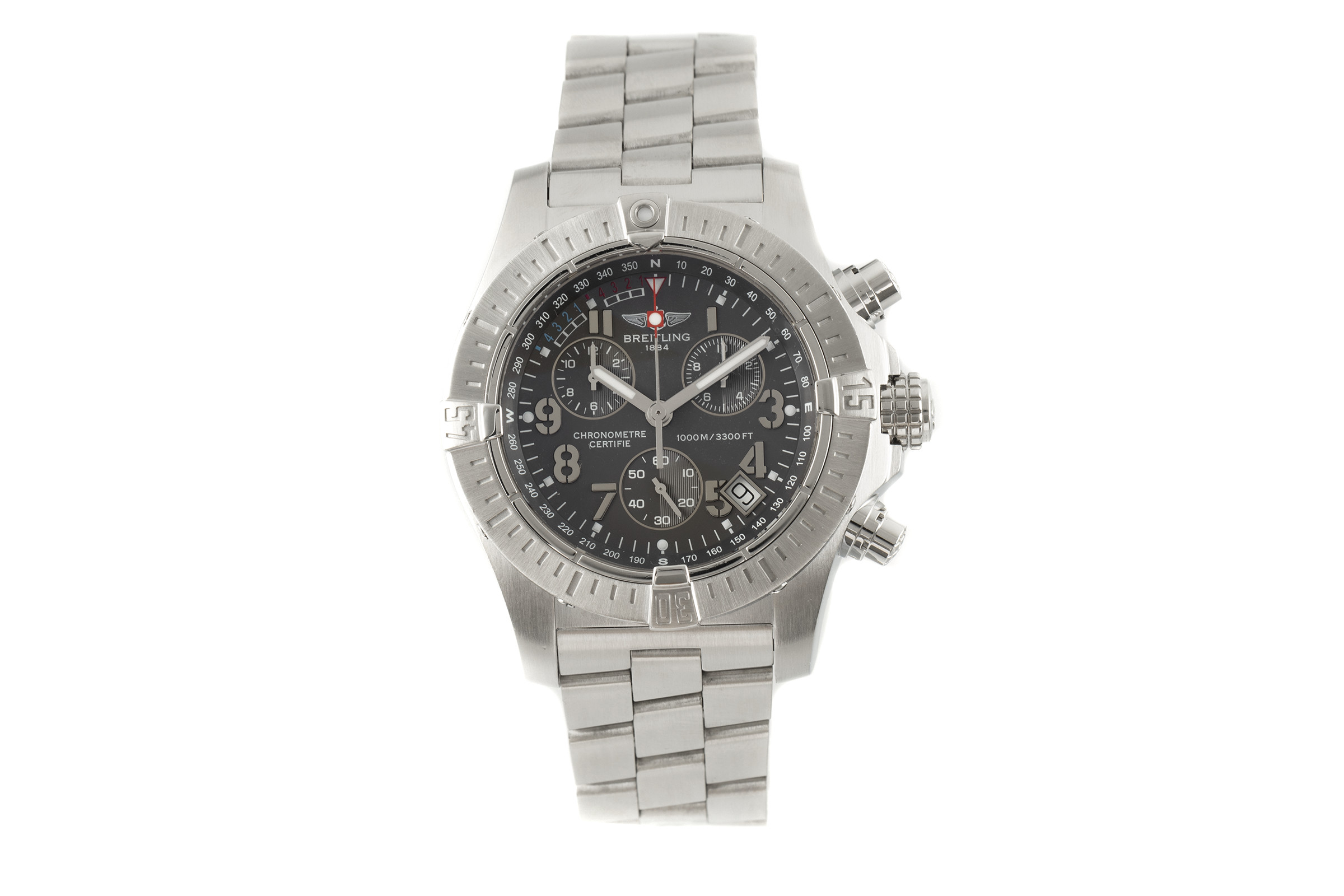 Breitling Avenger Seawolf chronograph steel quartz Kal. B73 Ref. A73390