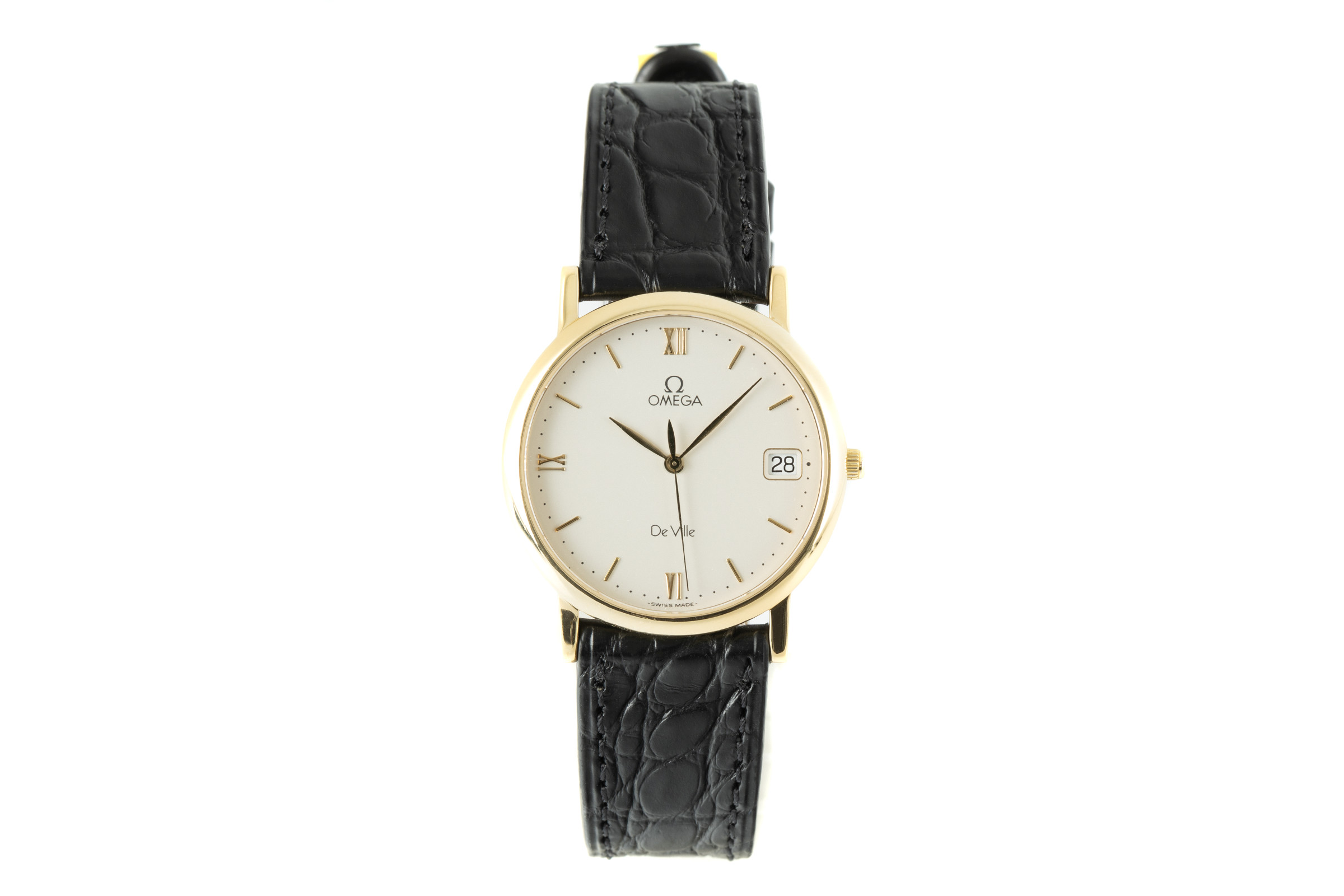 Omega De Ville 18 ct gold quartz Ref. 196.2432