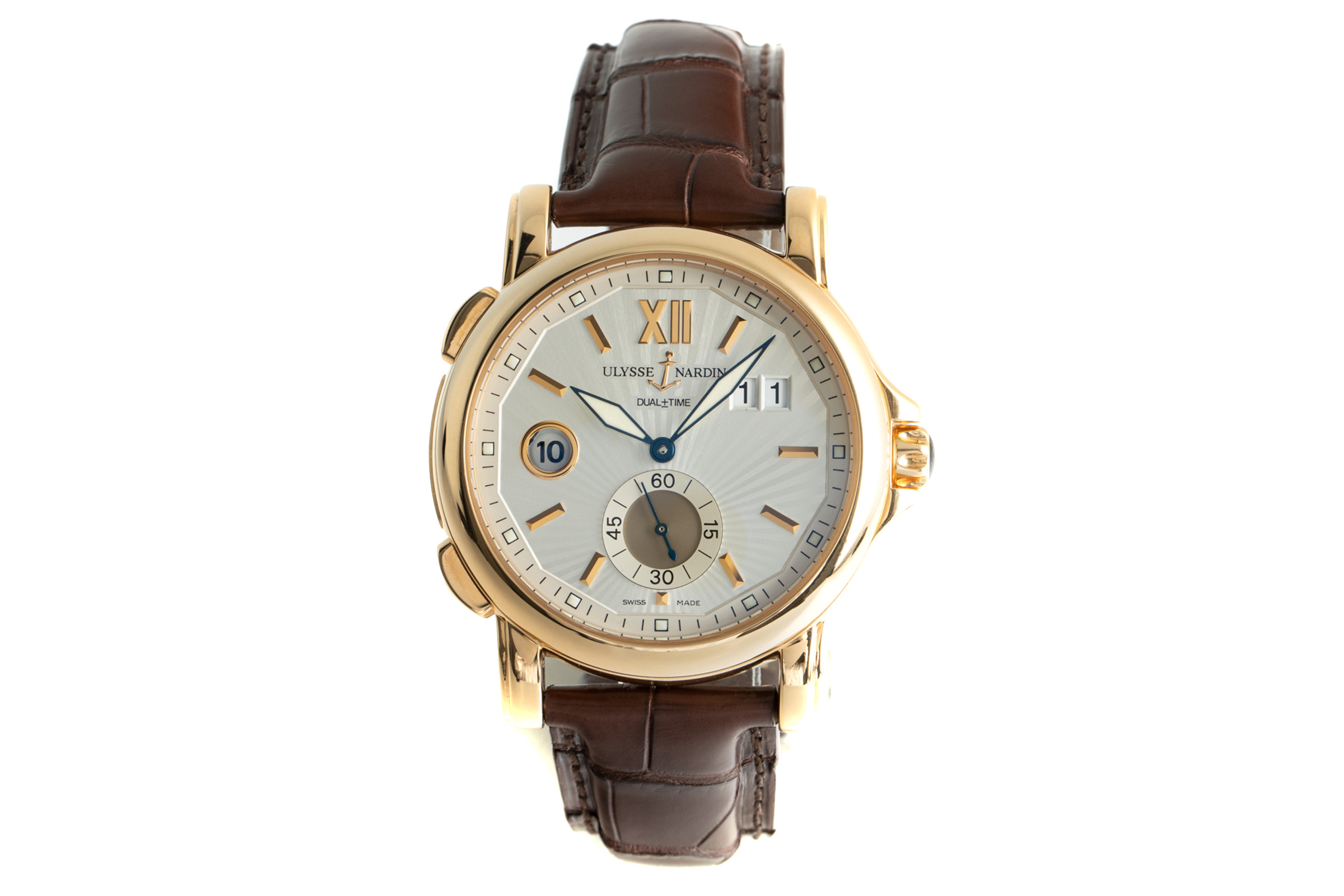 Ulysse Nardin Dual Time 18 ct gold automatic Kal. UN024 Ref. 246-55