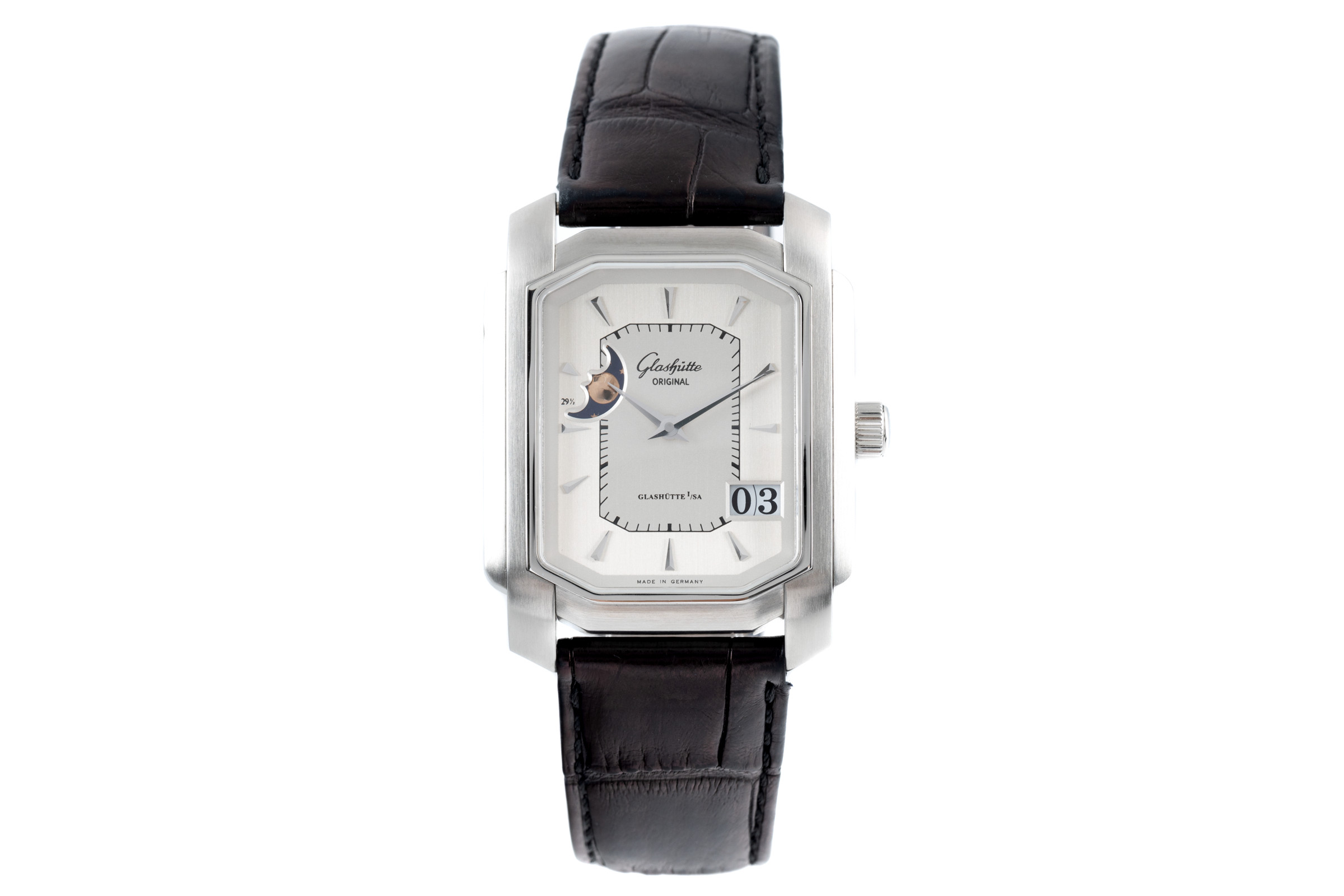 Glashutte Original Senator steel automatic Kal. GUB 39-43 Ref. 39-43-04-04-04