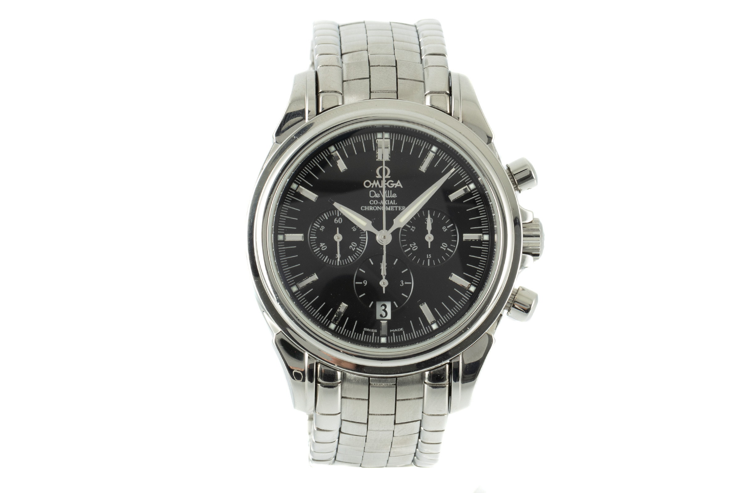 Omega De Ville chronograph steel automatic Kal. 3313 Ref. 4841.50.31, 178.1700