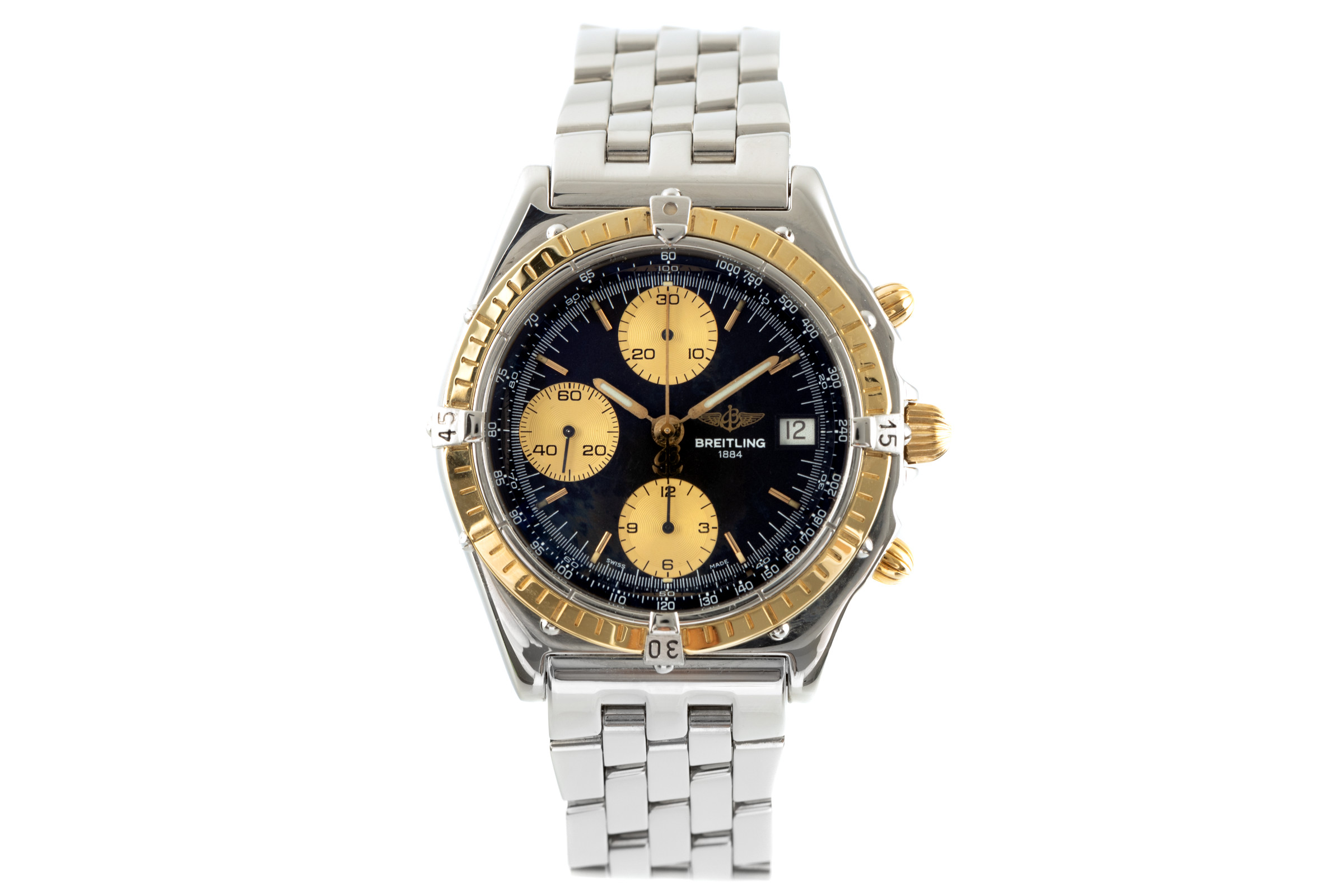 Breitling Chronomat chronograph steel / gold automatic Kal. B13 Ref. B13048
