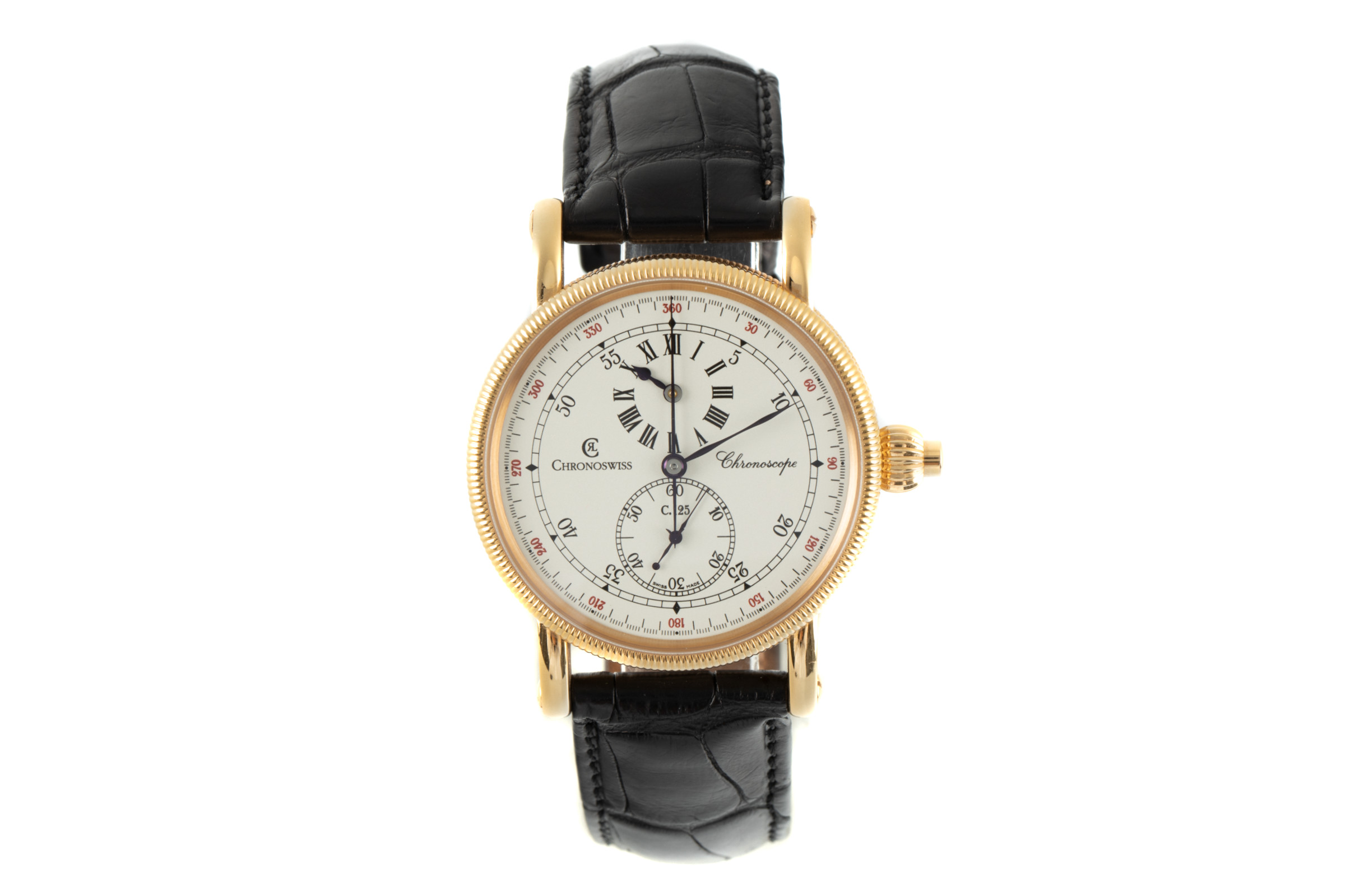 Chronoswiss Chronoscope 18 ct gold automatic Kal. C.125 Ref. CH1521R