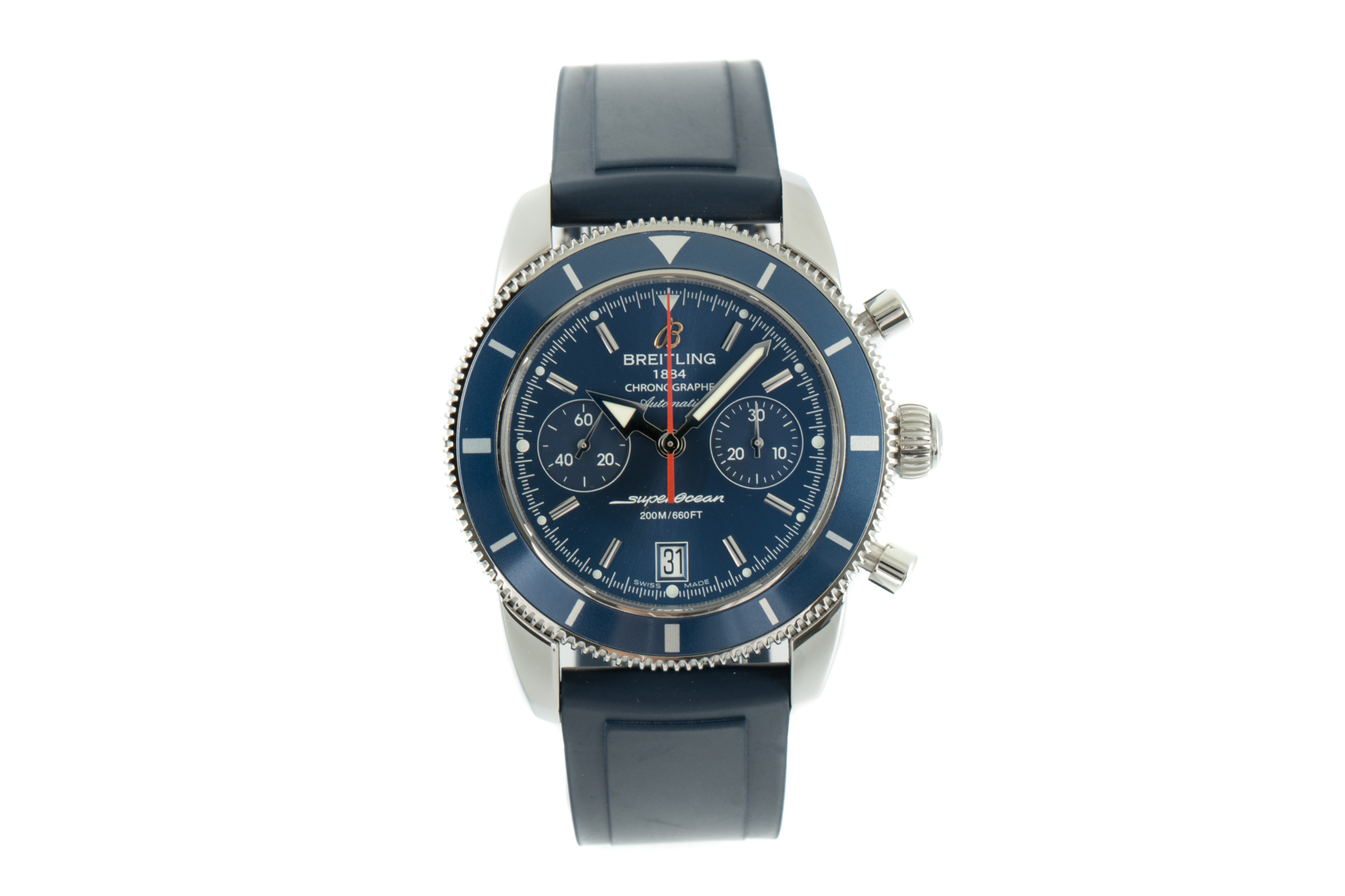 Breitling Superocean chronograph steel automatic Kal. B23 Ref. A23370
