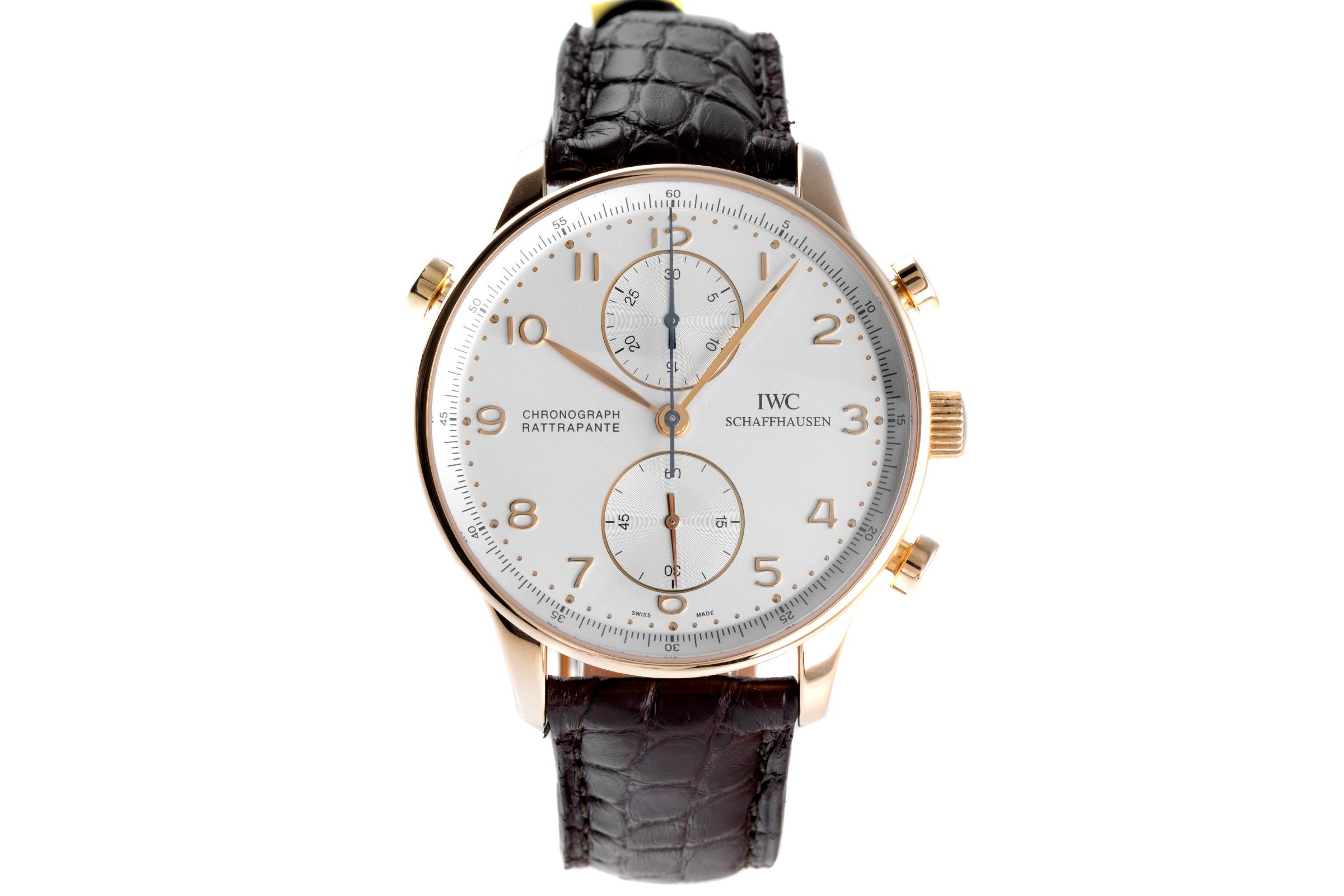 IWC Portugieser chronograph 18 ct gold manual winding Kal. C.76240 Ref. 3712