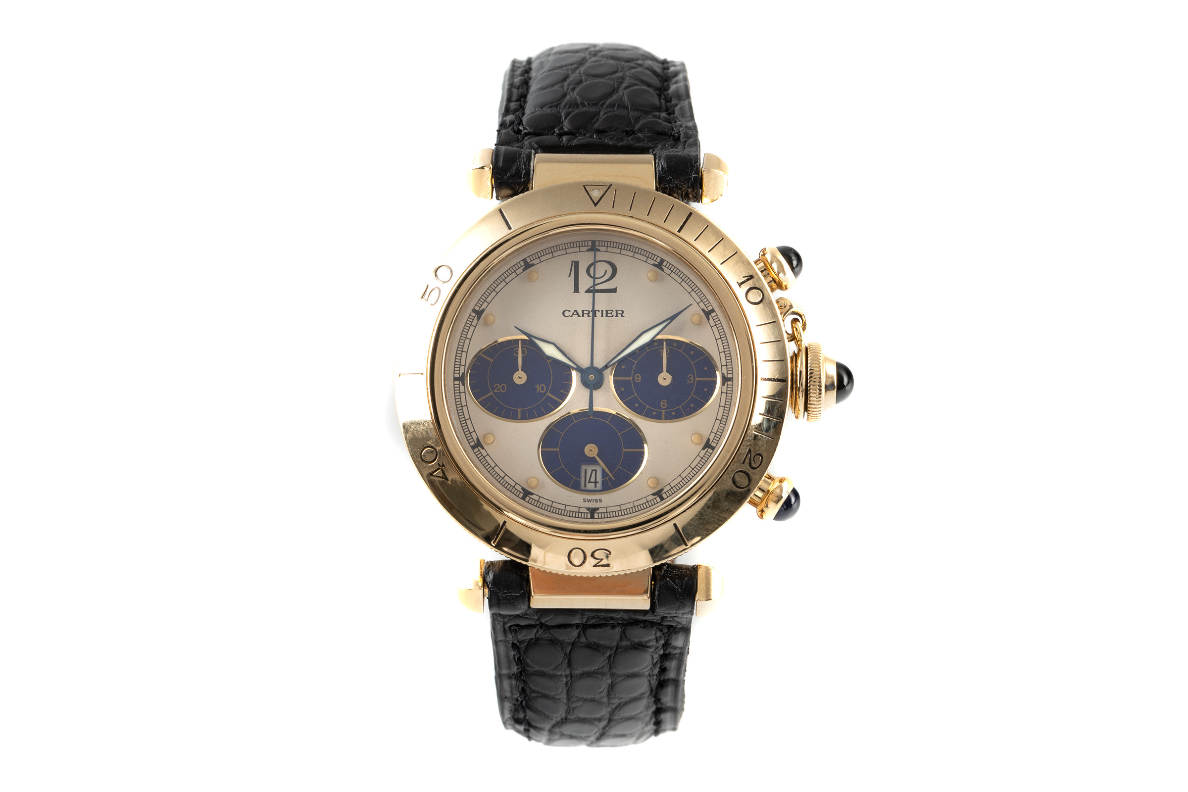 Cartier Pasha chronograph 18 ct gold quartz Kal. 053 Ref. 30009, 1992
