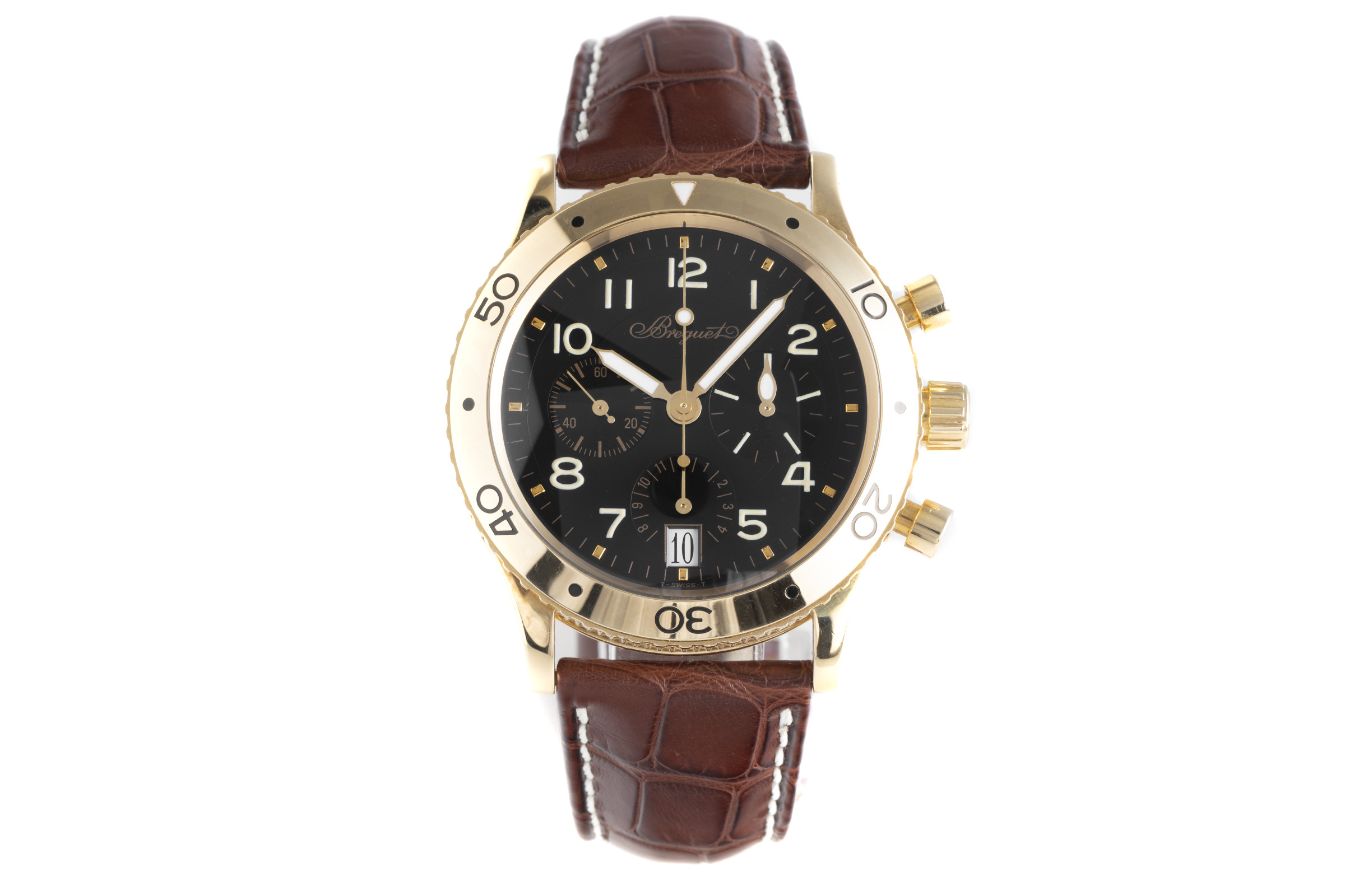 Breguet Type XX chronograph 18 ct gold automatic Kal. 582 Ref. 3820