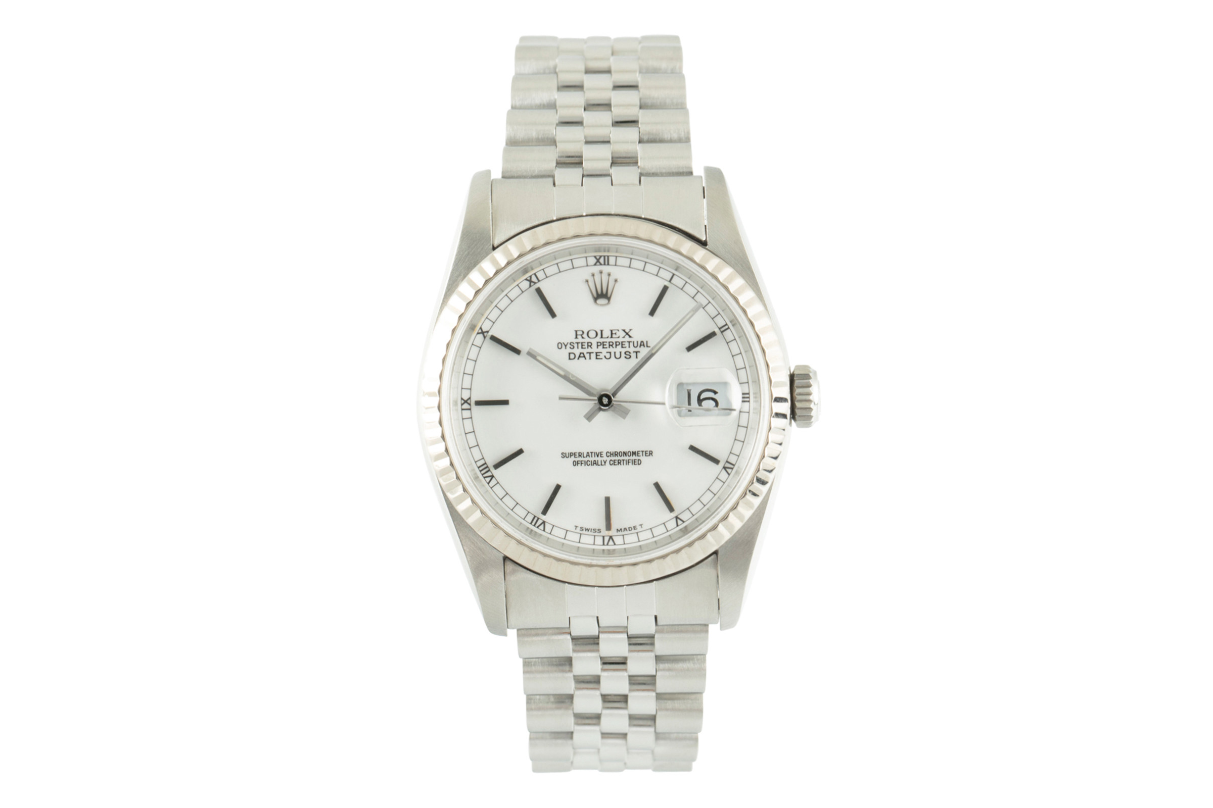 Rolex Datejust steel / white gold automatic Kal. 3135 Ref. 16234
